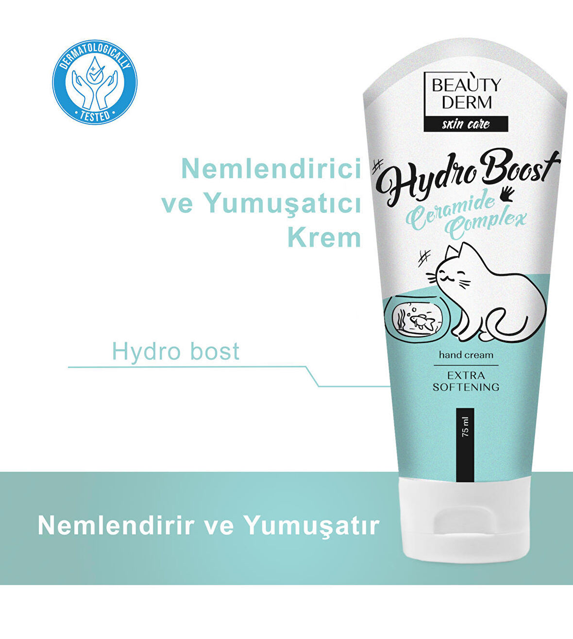 "BEAUTYDERM El kremi ""Hydro Boost"", 75 ml YUMUŞATICI