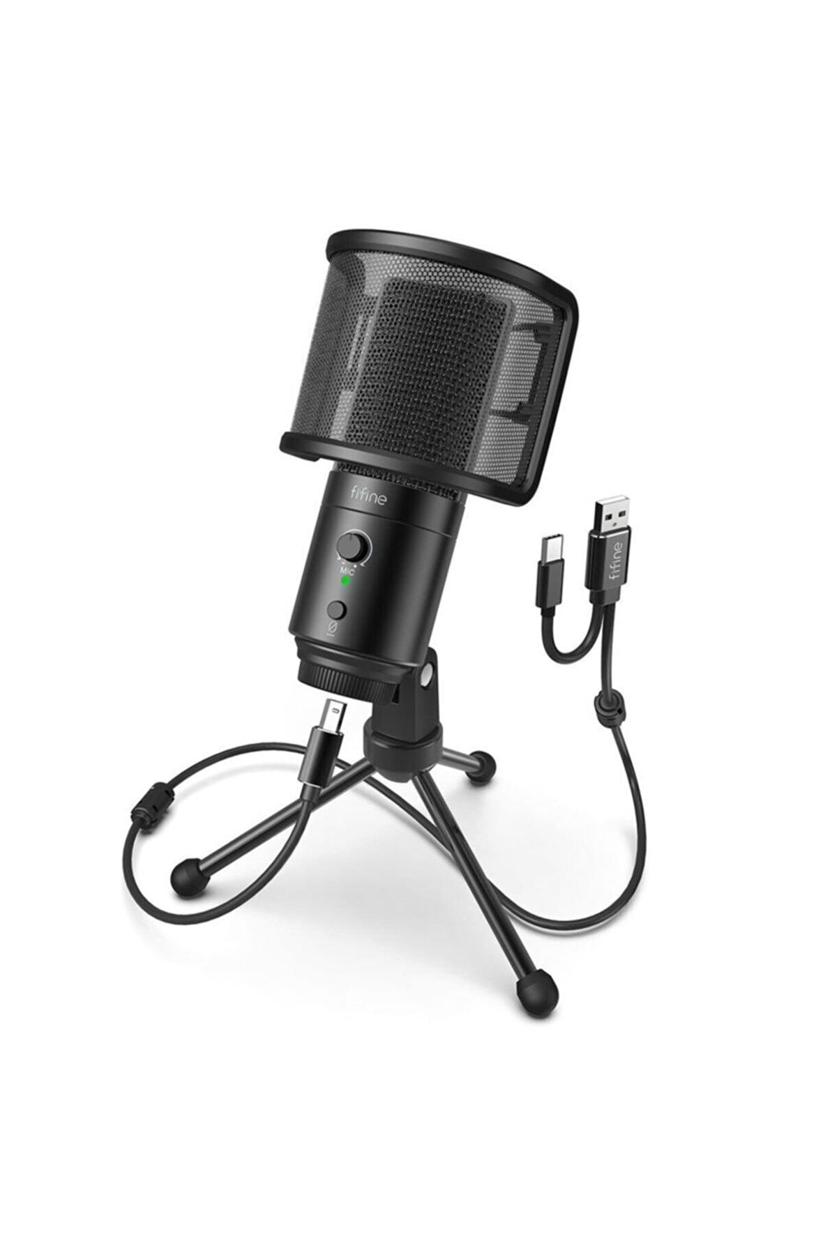 K683a Usb Mikrofon Canlı Yayın Podcast Youtuber Gamer Bilgisayar Mikrofonu