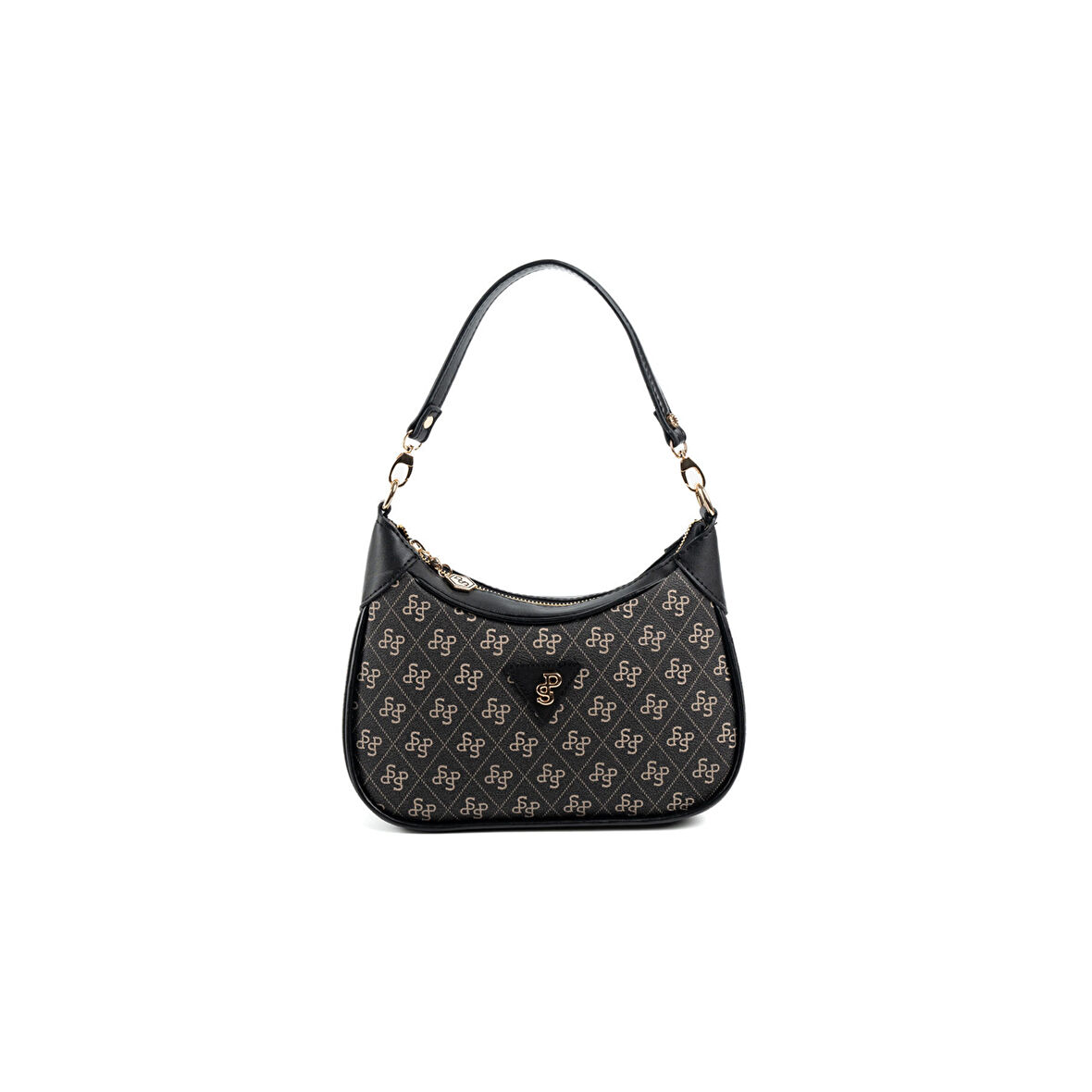 Silver Polo  Kadın Omuz Çantası 1180-48210 SILVER POLO Kadın ÇANTASI M178 FÜME-MAT SİYAH