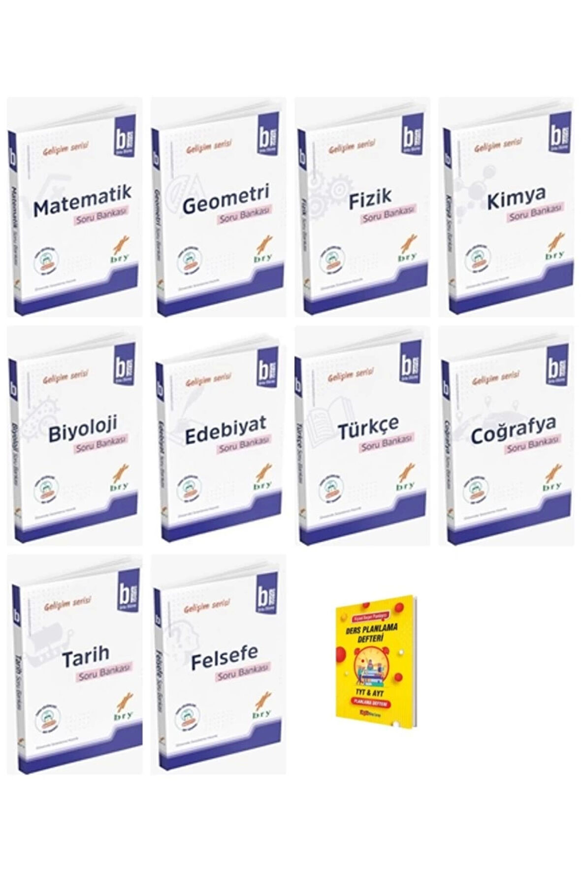 B Serisi Temel Düzey Orta Düzey Video Çözümlü Soru Bankası 10 kitap