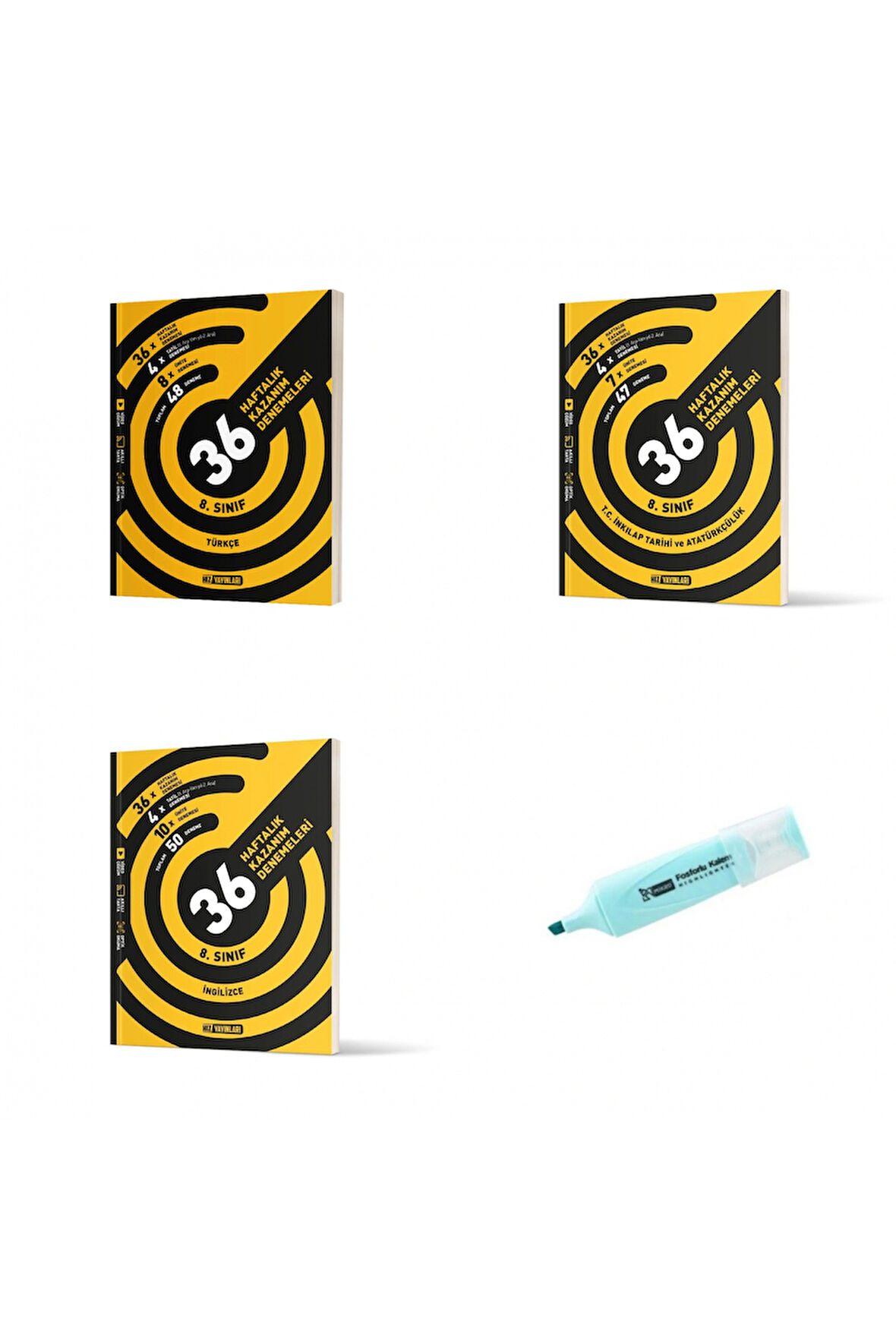 LGS 8.Sınıf Türkçe İnkılap Ve İngilizce 36 Haftalık Kazanım Denemeleri