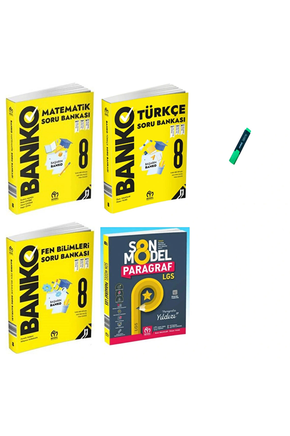 LGS 8. Sınıf Banko Serisi Matematik Türkçe Fen ve Son Model Paragraf 4lü Set Soru Bankaları