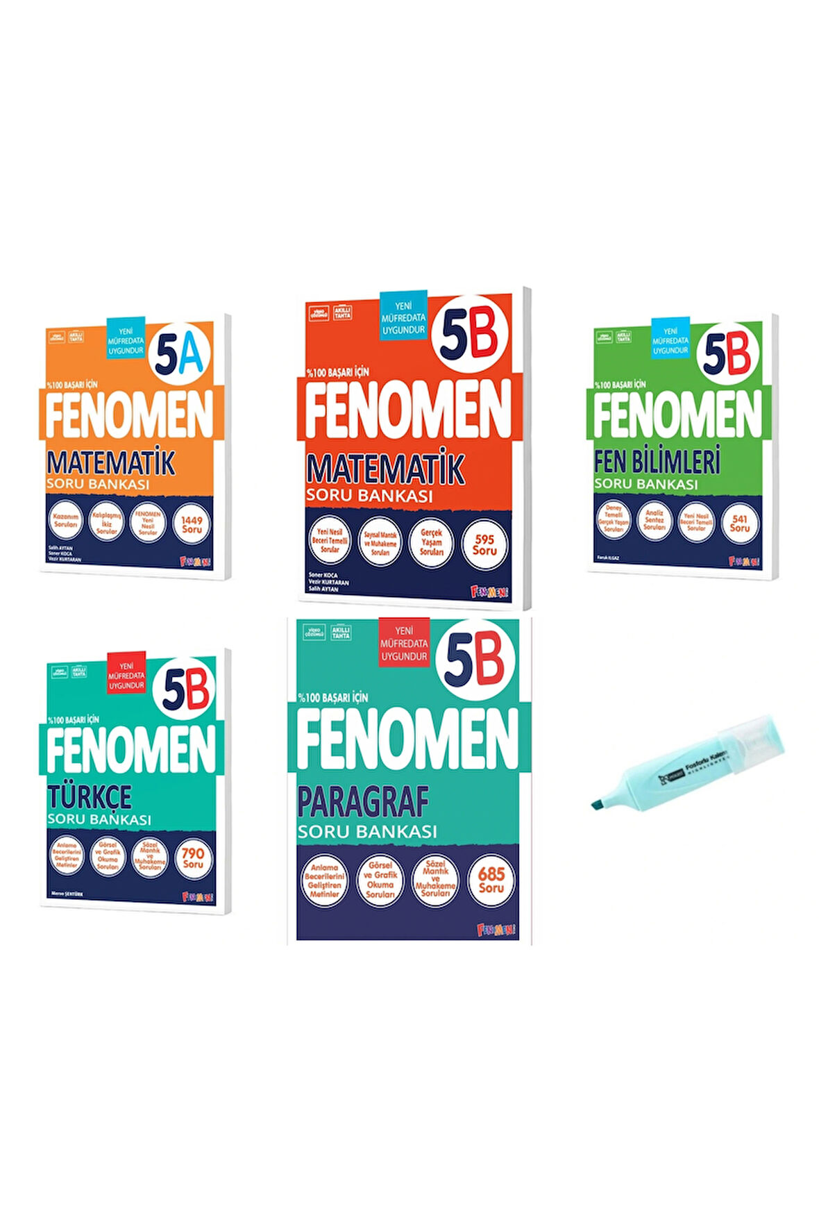 5.Sınıf Matematik A-B Fen Bilimleri Türkçe Paragraf Soru Bankası