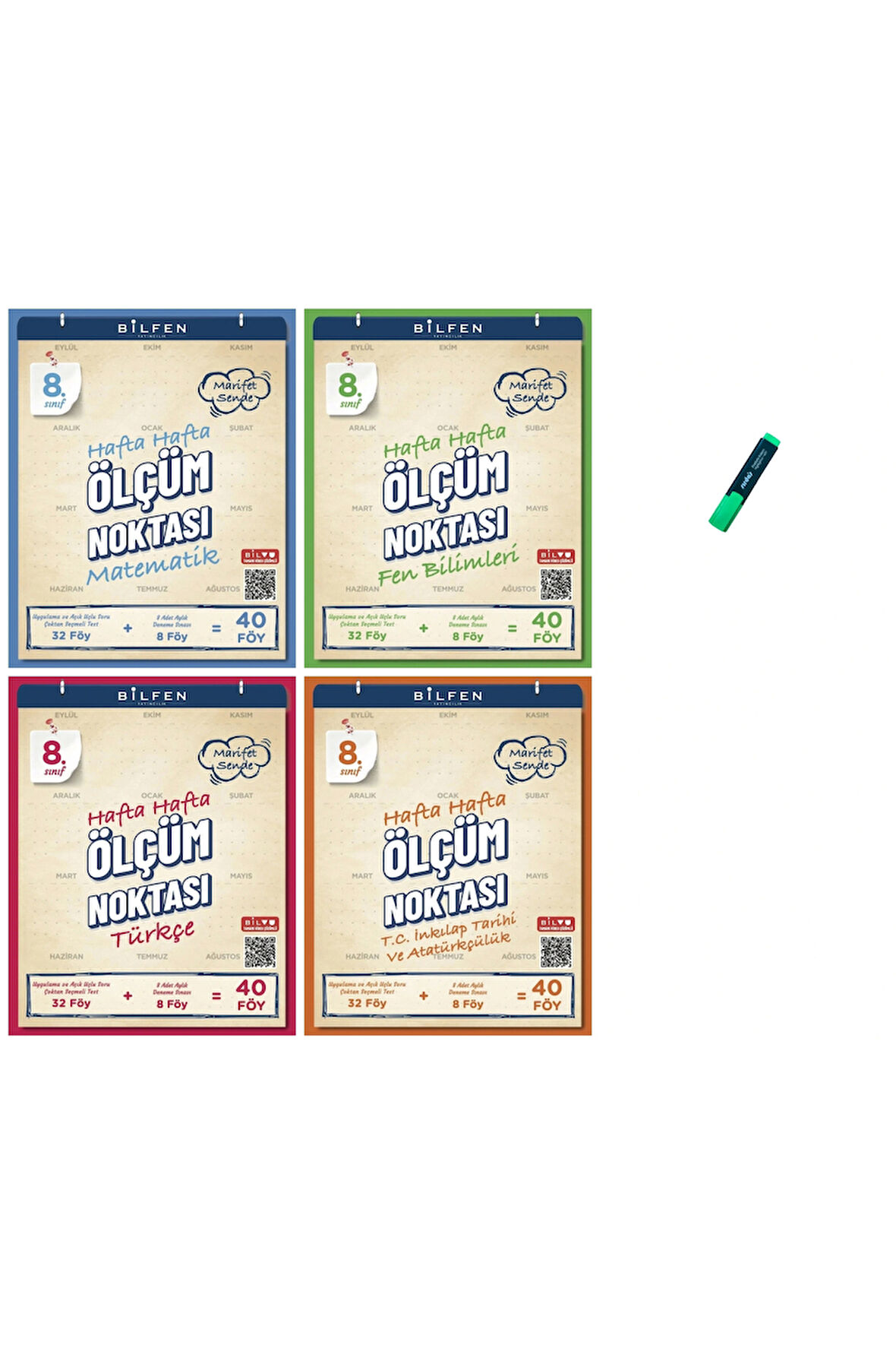 LGS 8. Sınıf Ölçüm Noktası Matematik Fen Türkçe ve İnkılap 4 Kitap