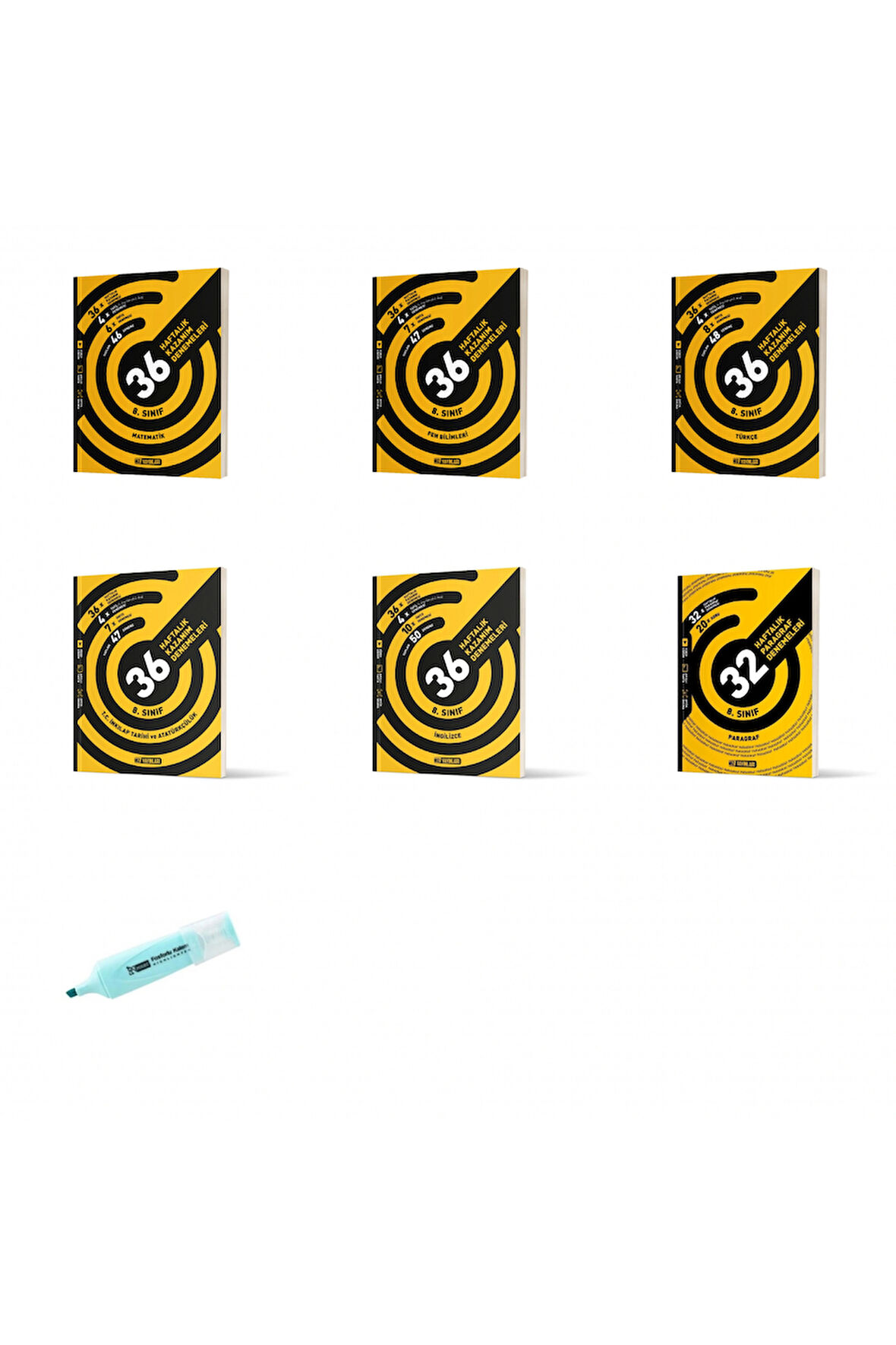 LGS 8.Sınıf Tüm Dersler 36 Haftalık Kazanım Denemeleri Seti