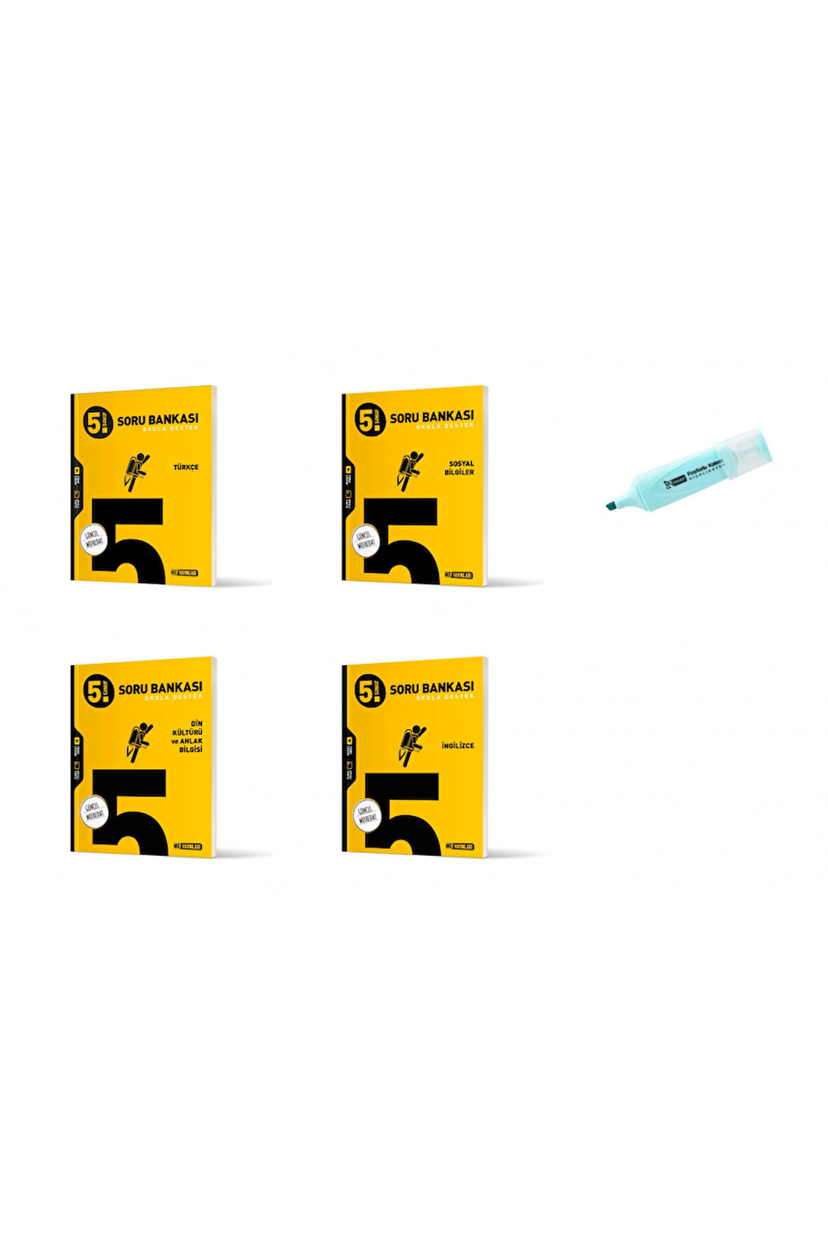5.Sınıf Türkçe Sosyal Din Ve İngilizce Soru Bankası (Yeni Müfredat)