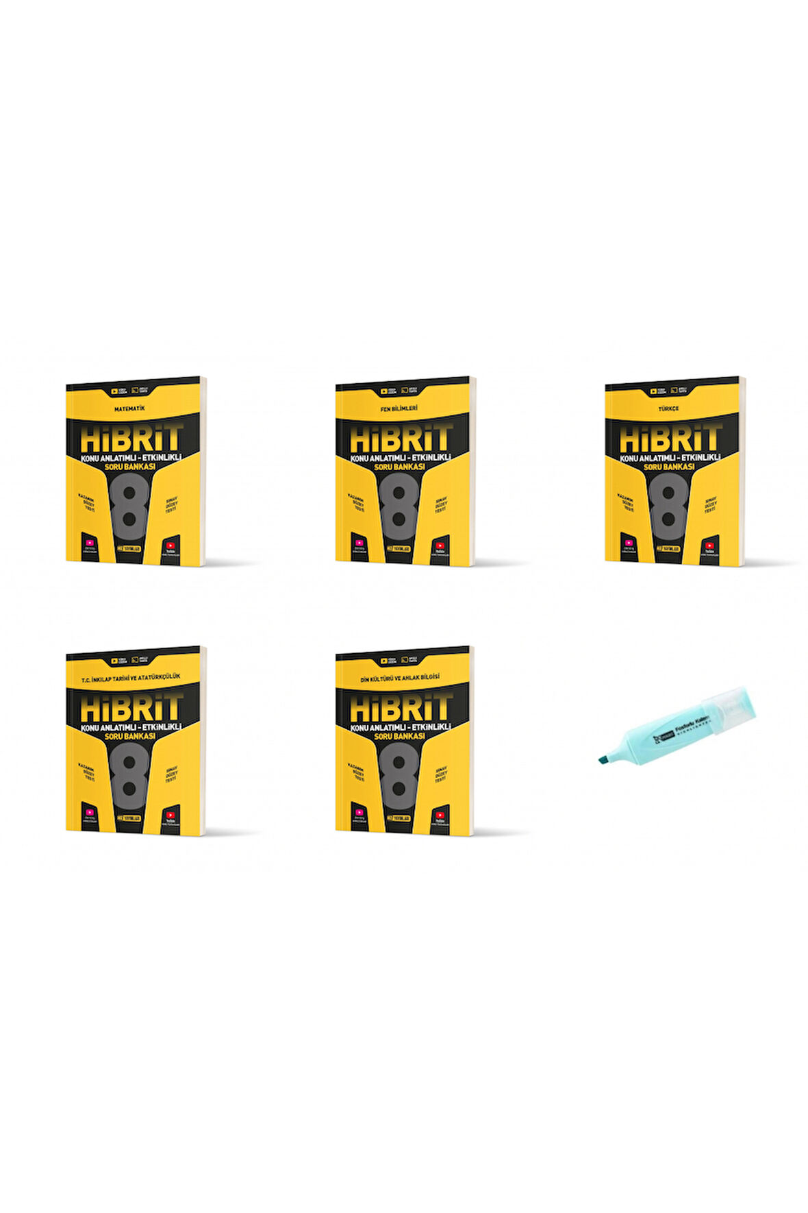 LGS 8.Sınıf HİBRİT Mat Fen Türkçe İnkılap Din Konu Anlatımlı Etkinlikli Soru Bankası