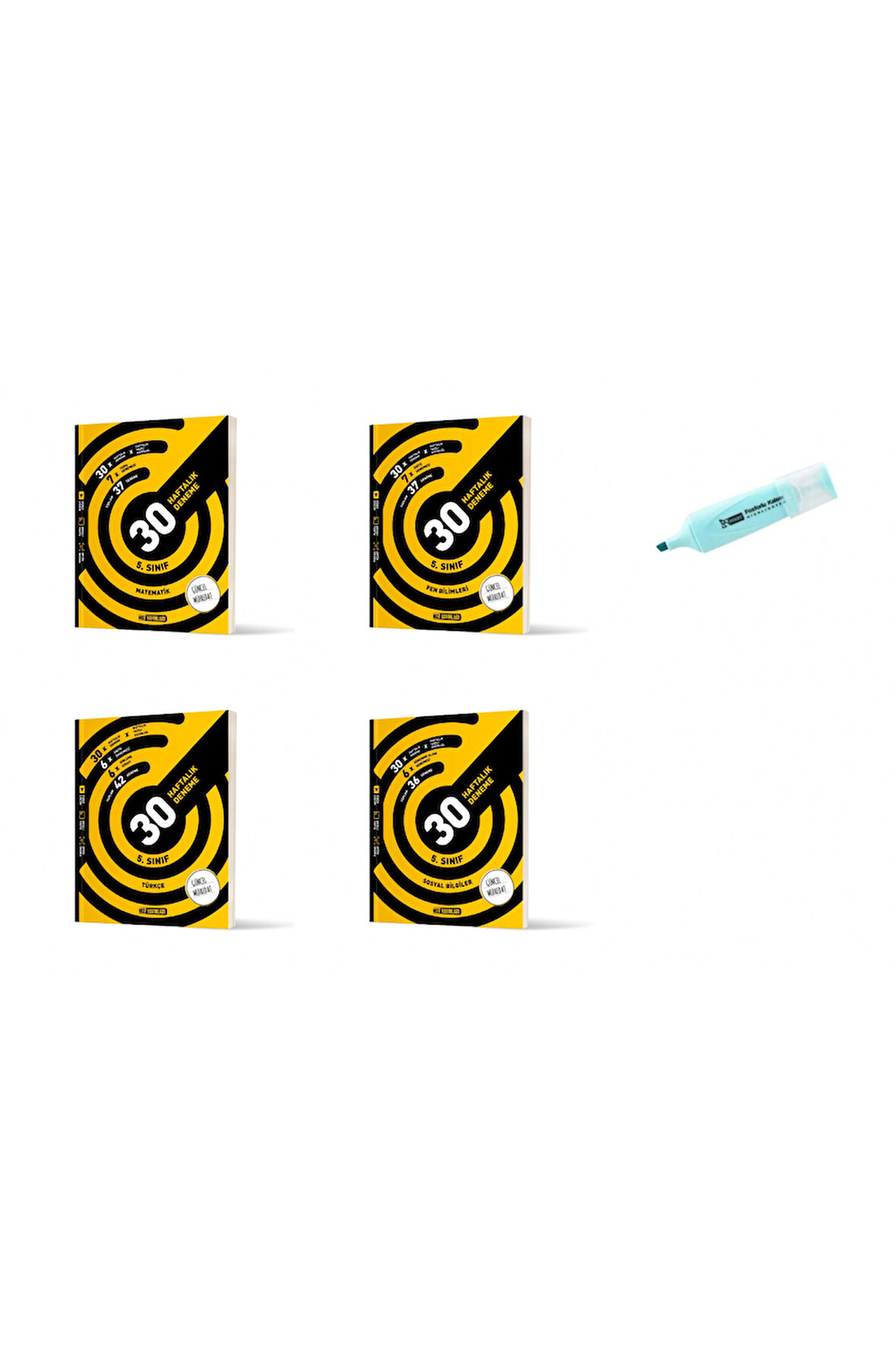 5.Sınıf Matematik Fen Bilimleri Türkçe Ve Sosyal 30 Haftalık Deneme (Yeni Müfredat)