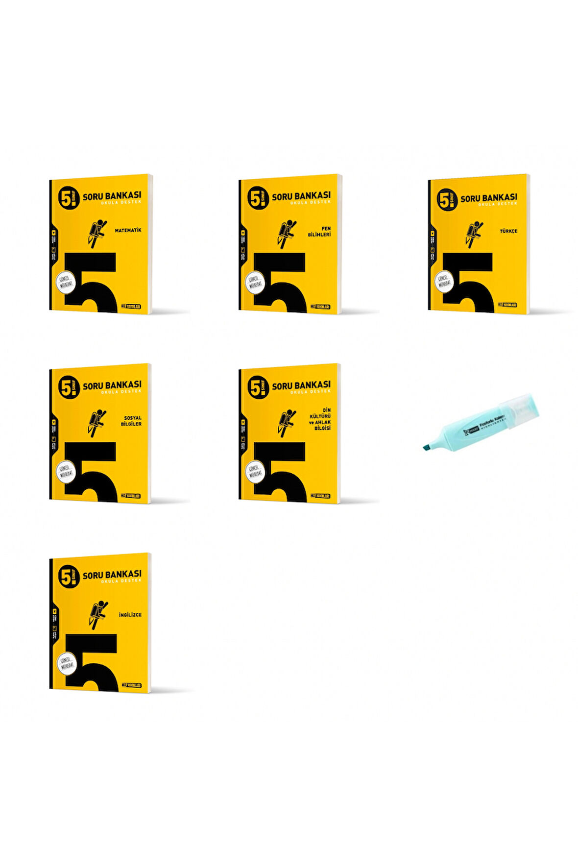 5.Sınıf Matematik Fen Türkçe Sosyal Din İngilizce Soru Bankası (Yeni Müfredat)
