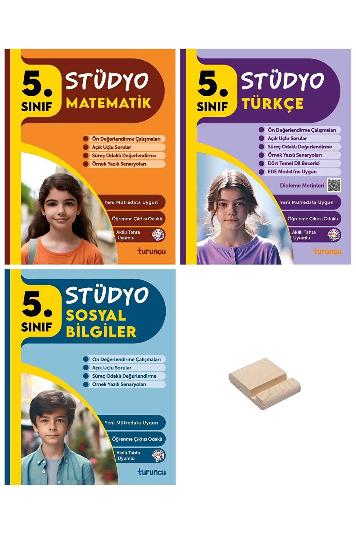 5. Sınıf 2025 Turuncu Stüdyo Matematik Türkçe ve Sosyal Bilgiler Soru Bankası 3lü Set