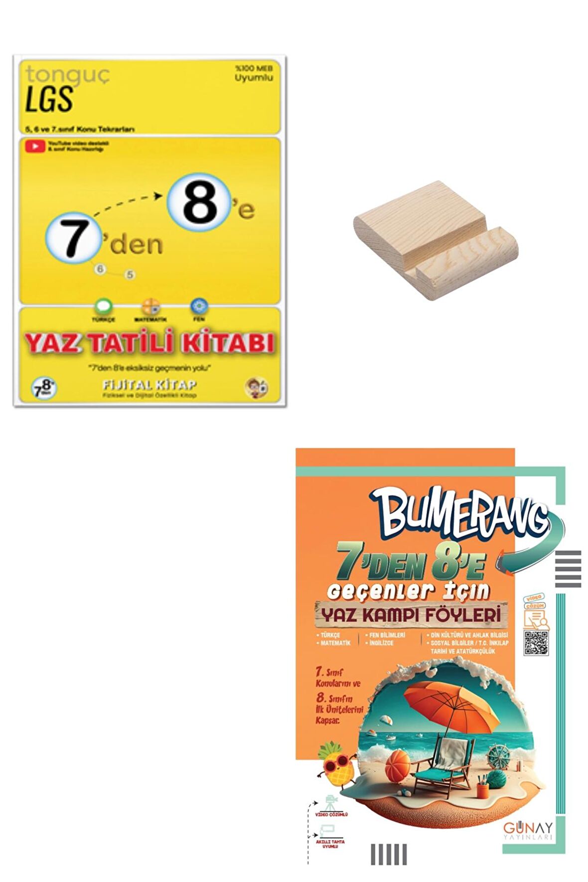 7'den 8'e Geçenler için Tonguç - Günay Yaz Tatili ve Hazırlık Kitabı