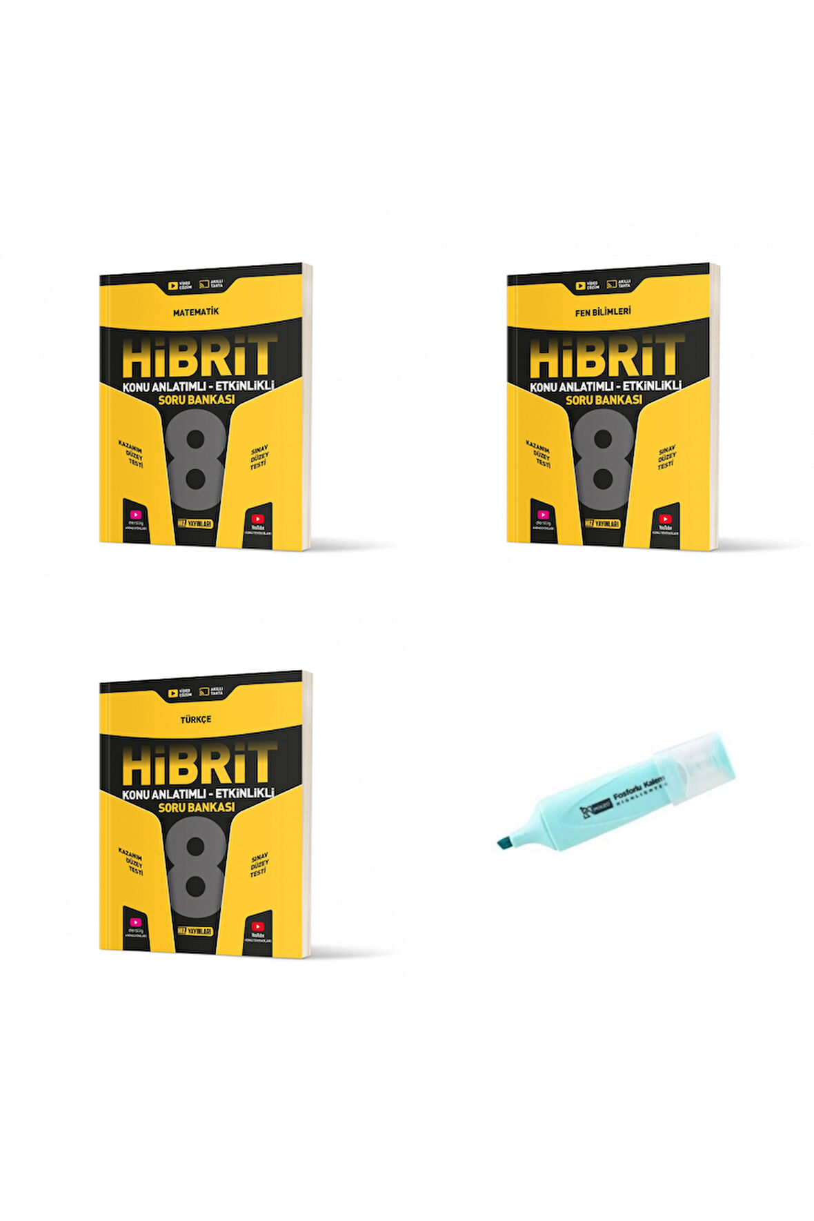 LGS 8.Sınıf HİBRİT Matematik Fen Bilimleri Türkçe Konu Anlatımlı Etkinlikli Soru Bankası