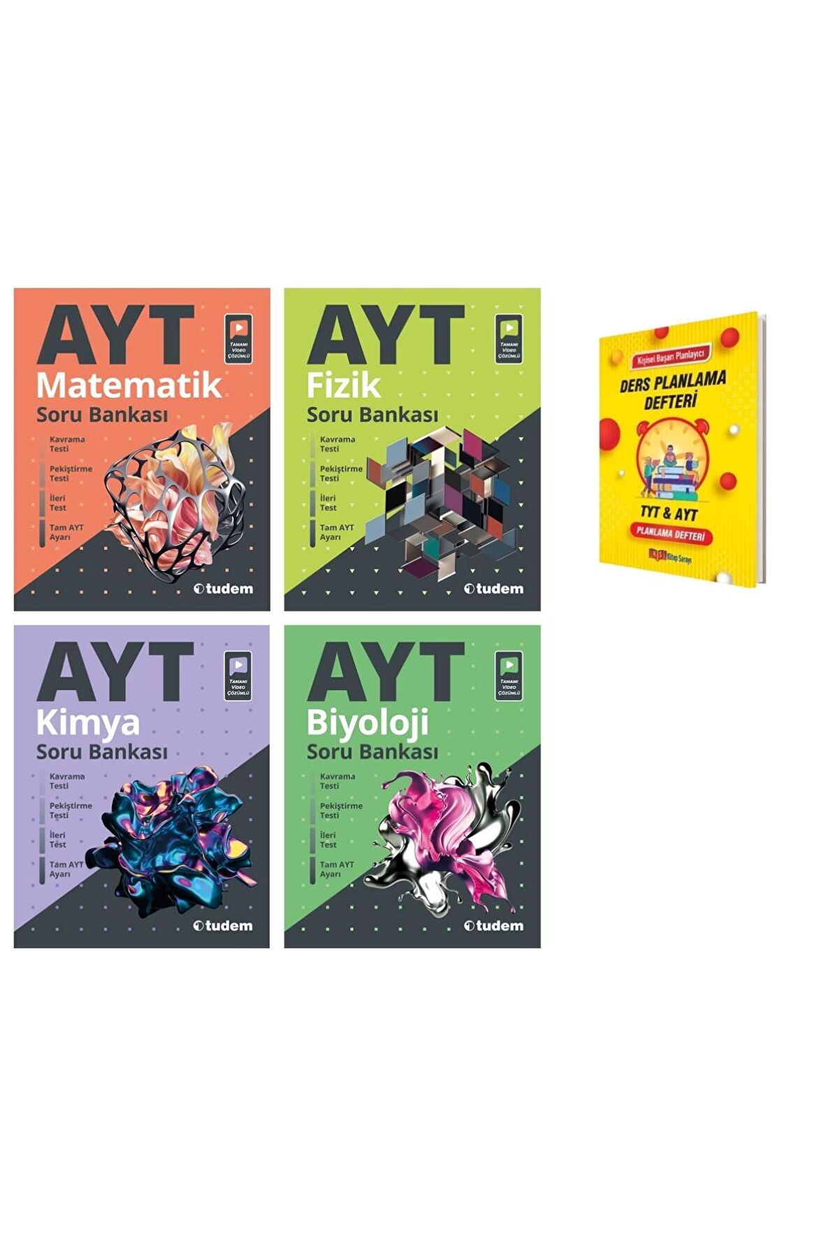AYT Matematik Fizik Kimya ve Biyoloji Sayısal 4lü Soru Bankası Seti