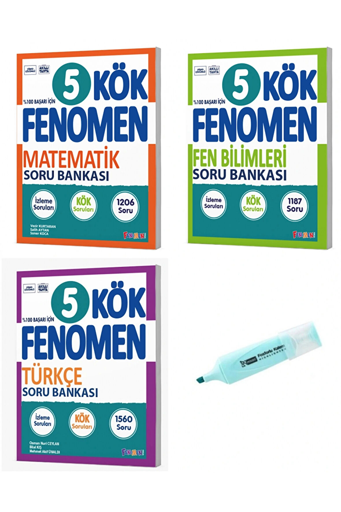 5. Sınıf KÖK Serisi Matematik Fen Bilimleri  Ve Türkçe Soru Bankası