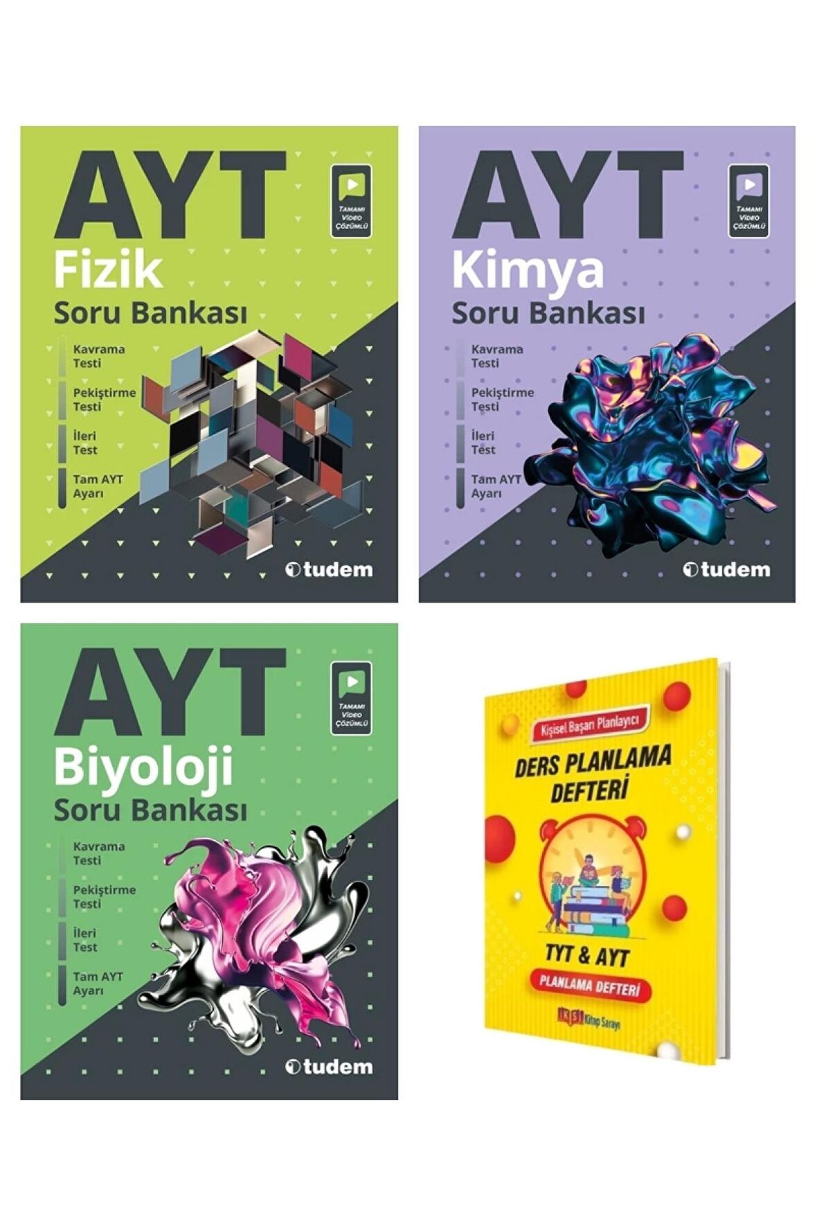 AYT Fizik Kimya ve Biyoloji 3lü Soru Bankası Seti