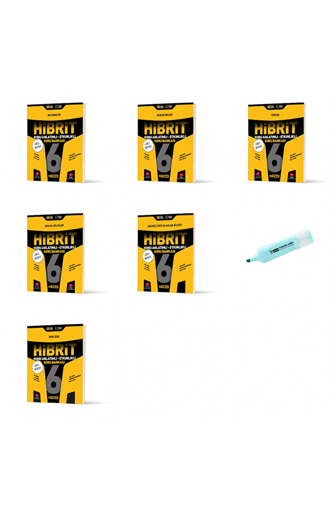 6.Sınıf HİBRİT Tüm Dersler Konu Anlatımlı Etkinlikli SB 6 Kitap (Yeni Müfredat)
