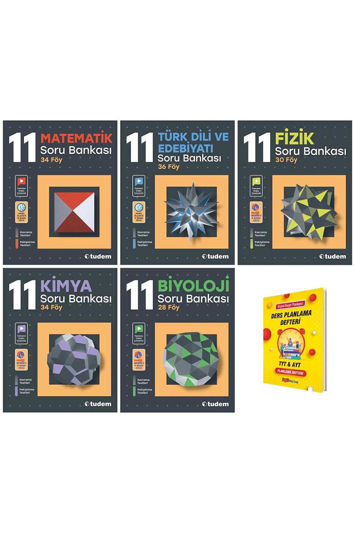 11. Sınıf Matematik Edebiyat Fizik Kimya ve Biyoloji Soru Bankası Sayısal 5li Set