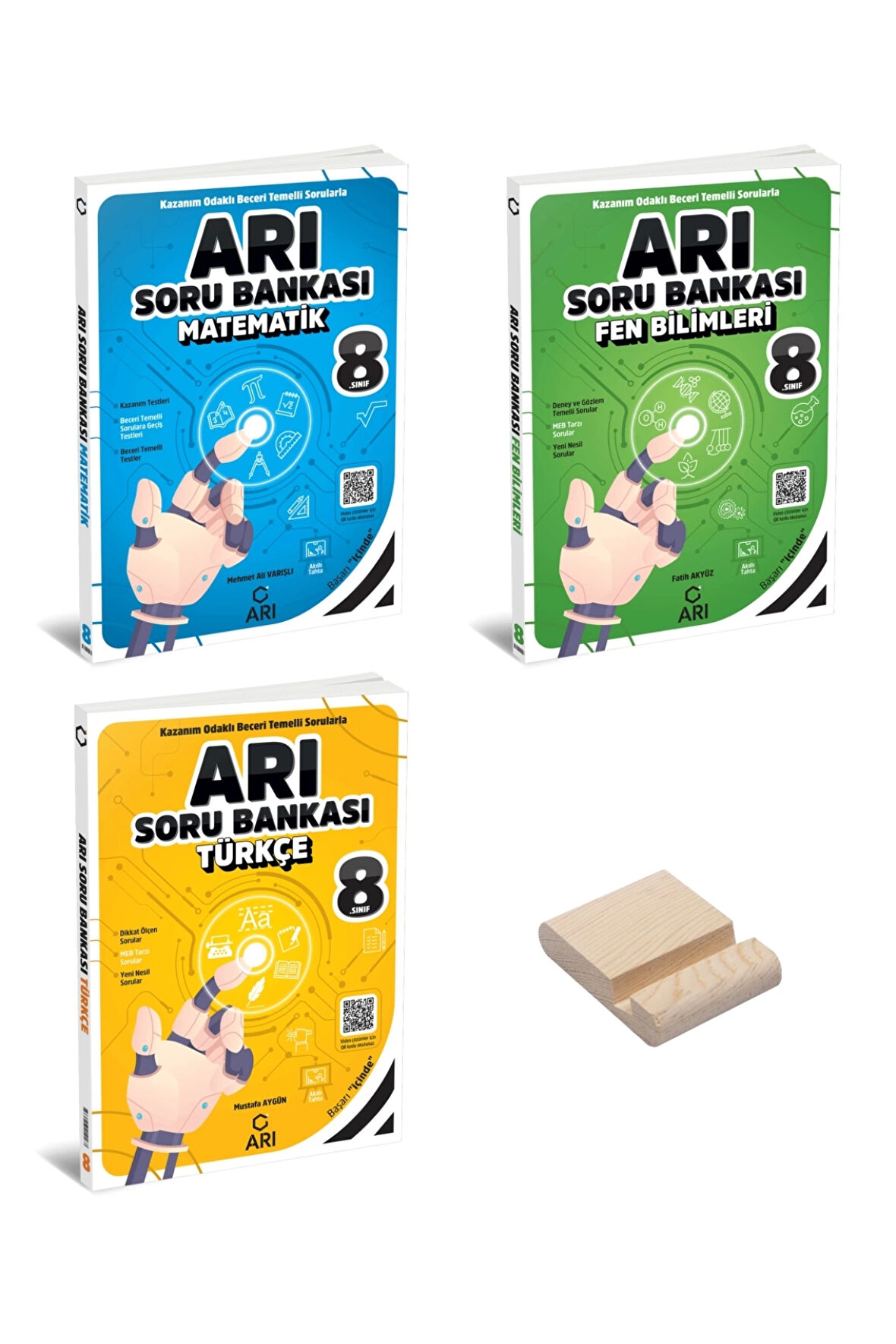 LGS 8. Sınıf Matematik Fen Bilimleri ve Türkçe Arı Soru Bankası 3lü Set