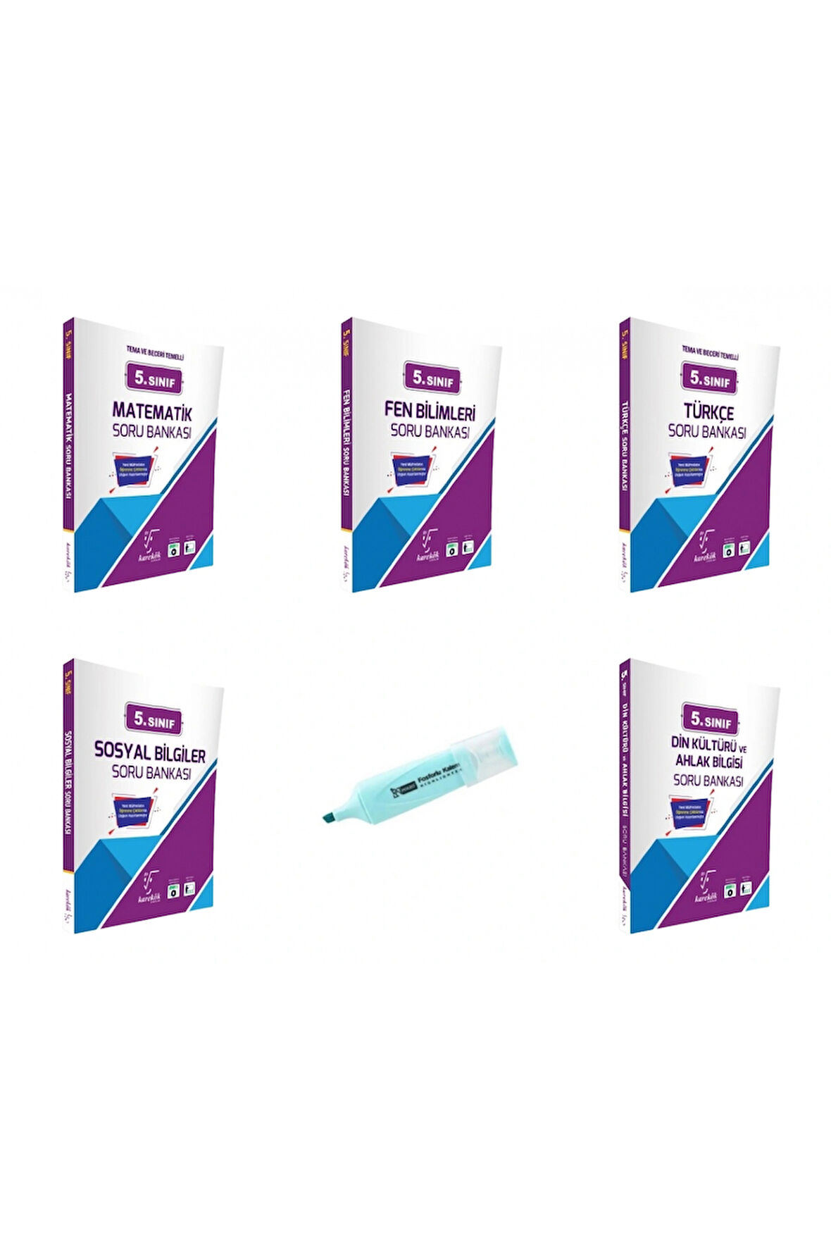 5.Sınıf Matematik Fen Bilimleri Türkçe Sosyal Din Soru Bankası (Yeni Müfredat)
