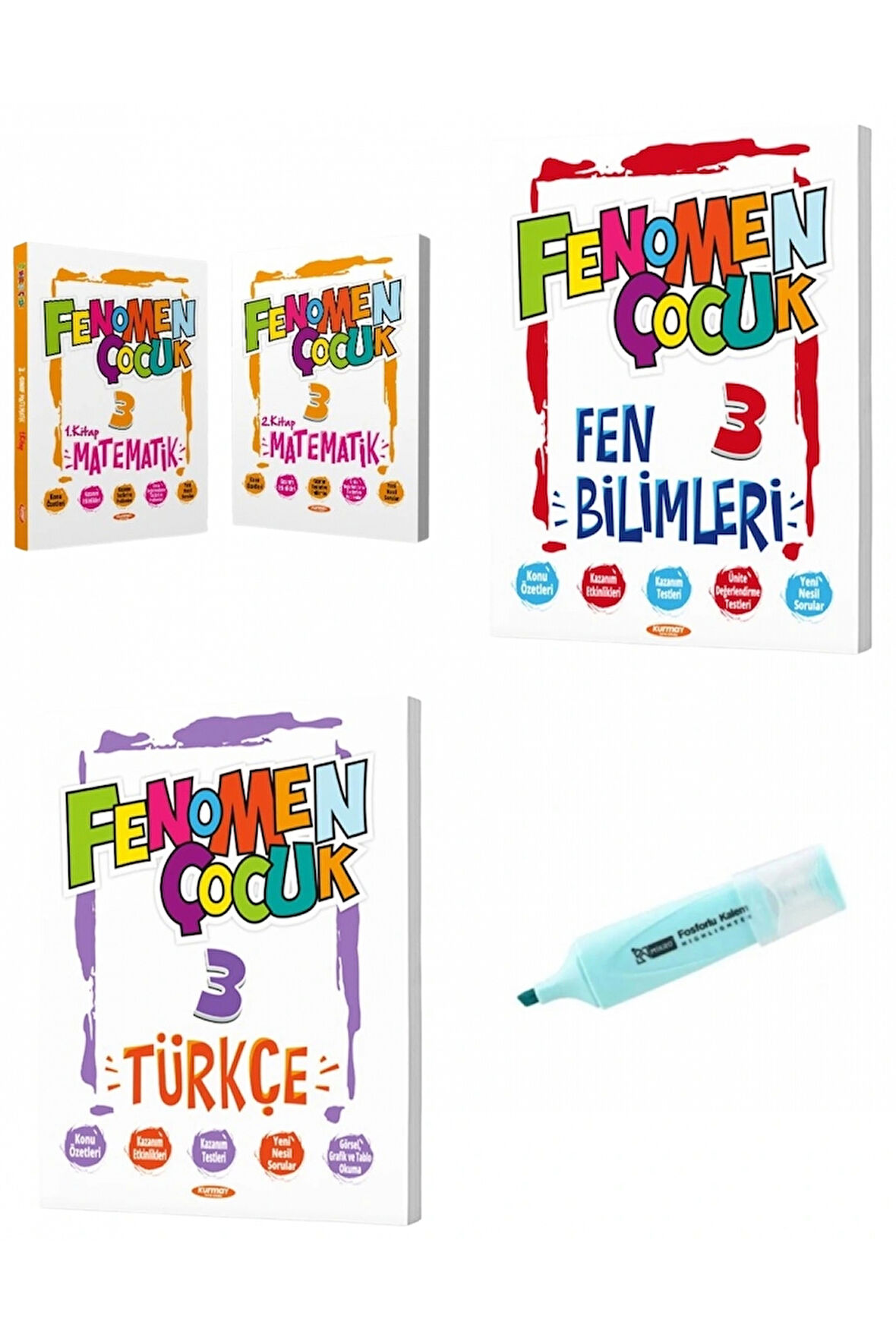 3. Sınıf Matematik1-2 Fen Bilgisi Ve Türkçe Soru Bankası