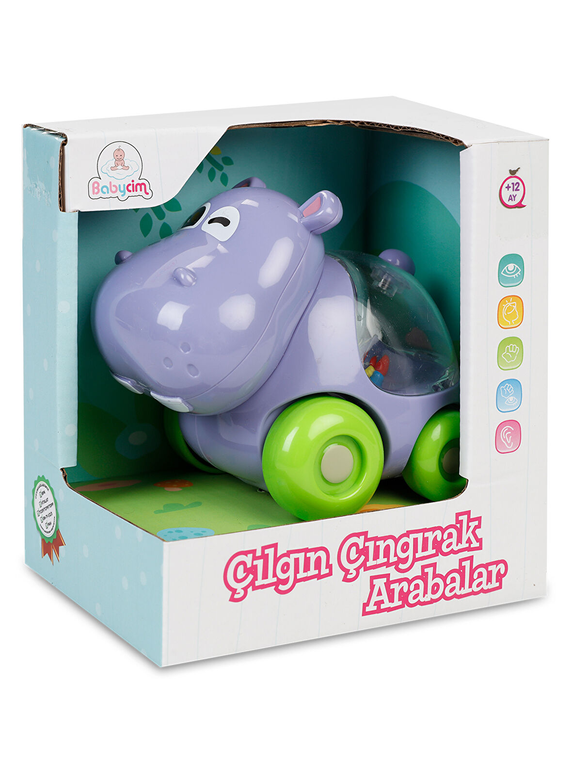 Babycim Çılgın Çıngırak Arabalar Hippo Mor