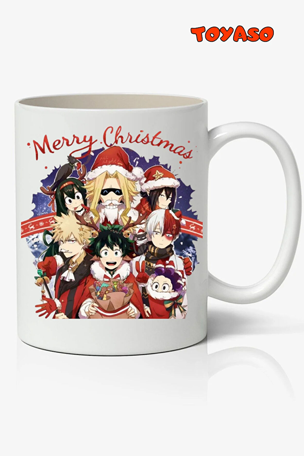 Yılbaşı My Hero Academia Karakterler Anime Temalı Beyaz Kupa Bardak Sevgiliye Arkadaşa Hediye