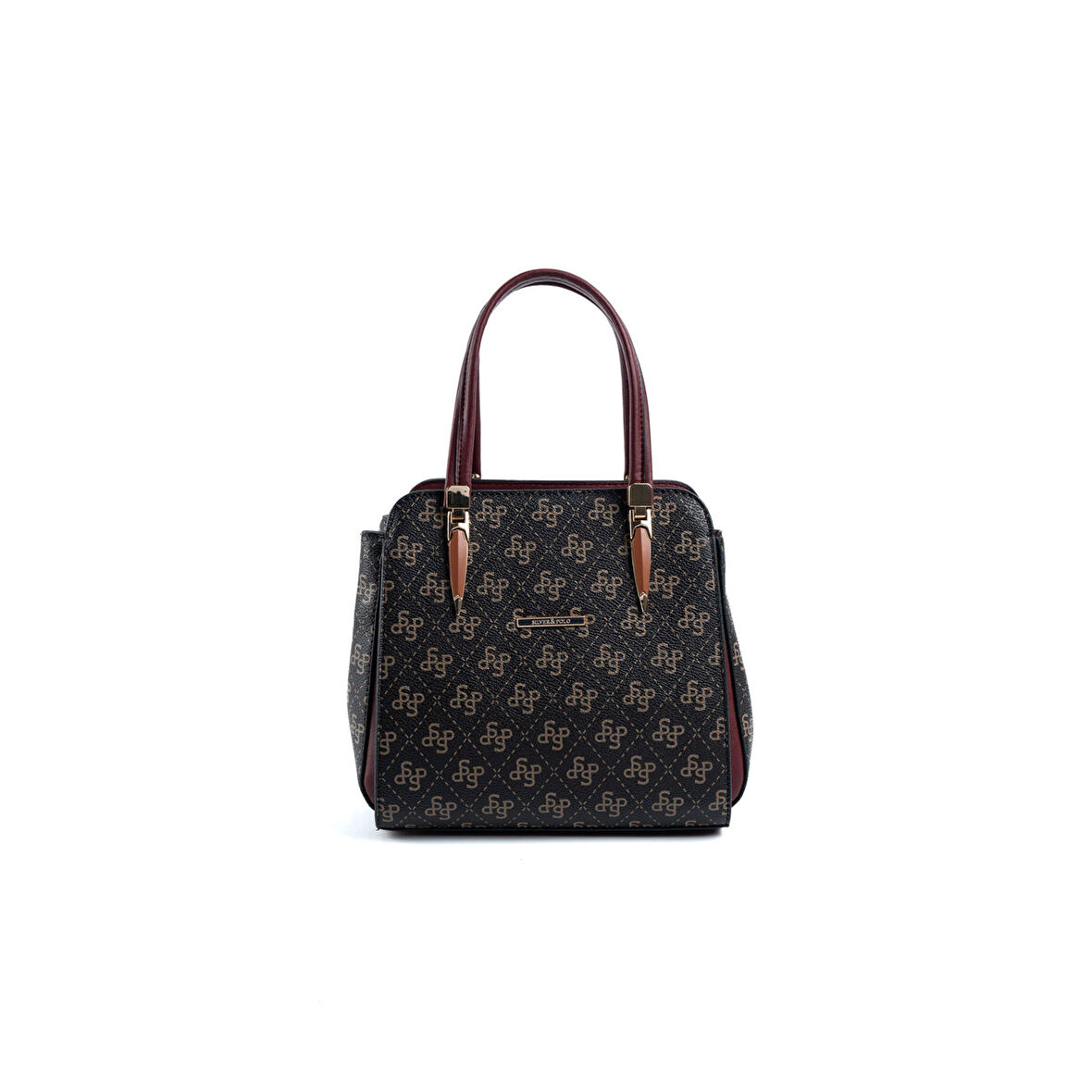 Silver Polo  Kadın Omuz Çantası 1136-48261 SILVER POLO Kadın ÇANTASI M178 KAHVE SARI-MAT BORDO