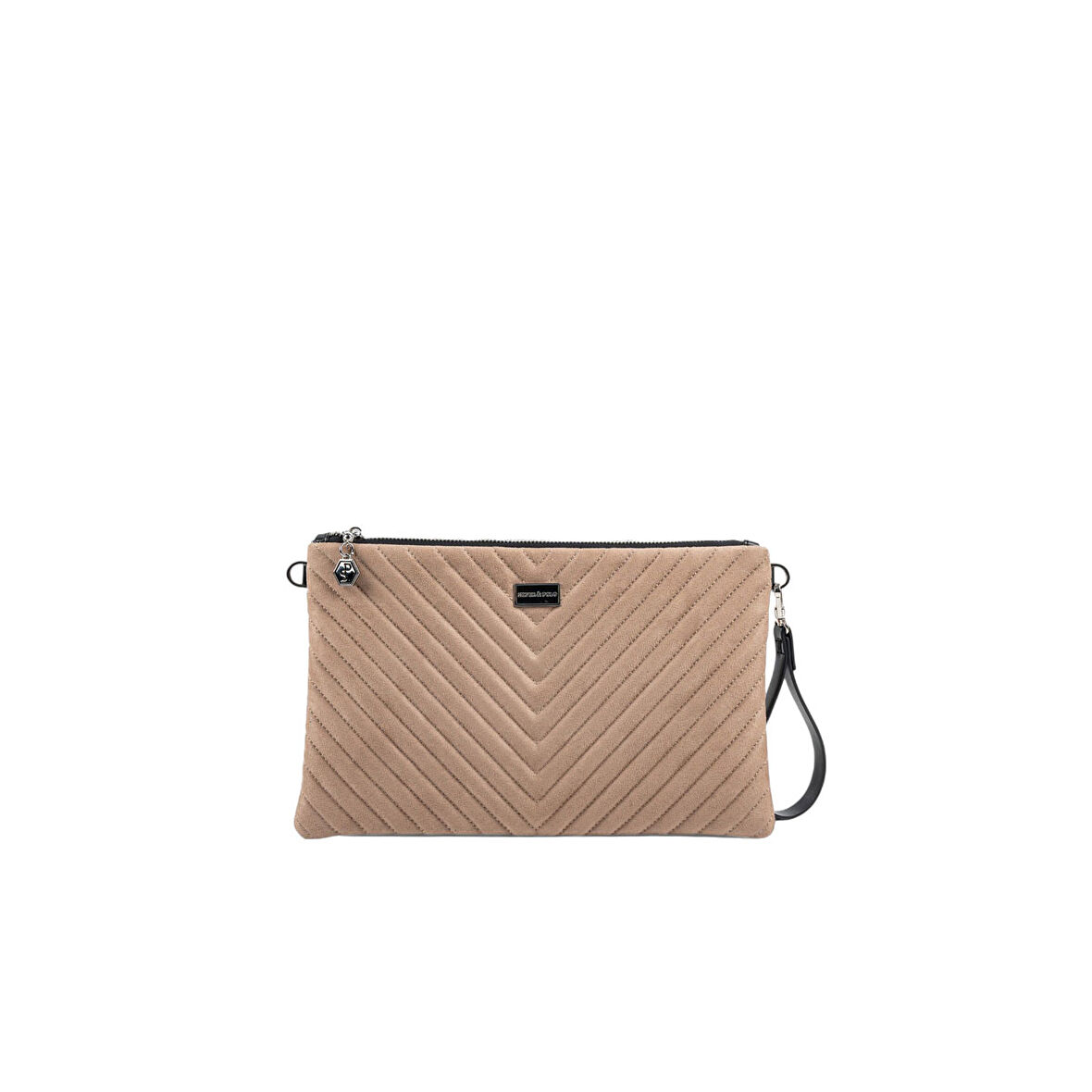 Silver Polo  Kadın Portföy Çantası 1034-48280 SILVER POLO CLUTCH M152 SÜET VİZON-V SÜET VİZON