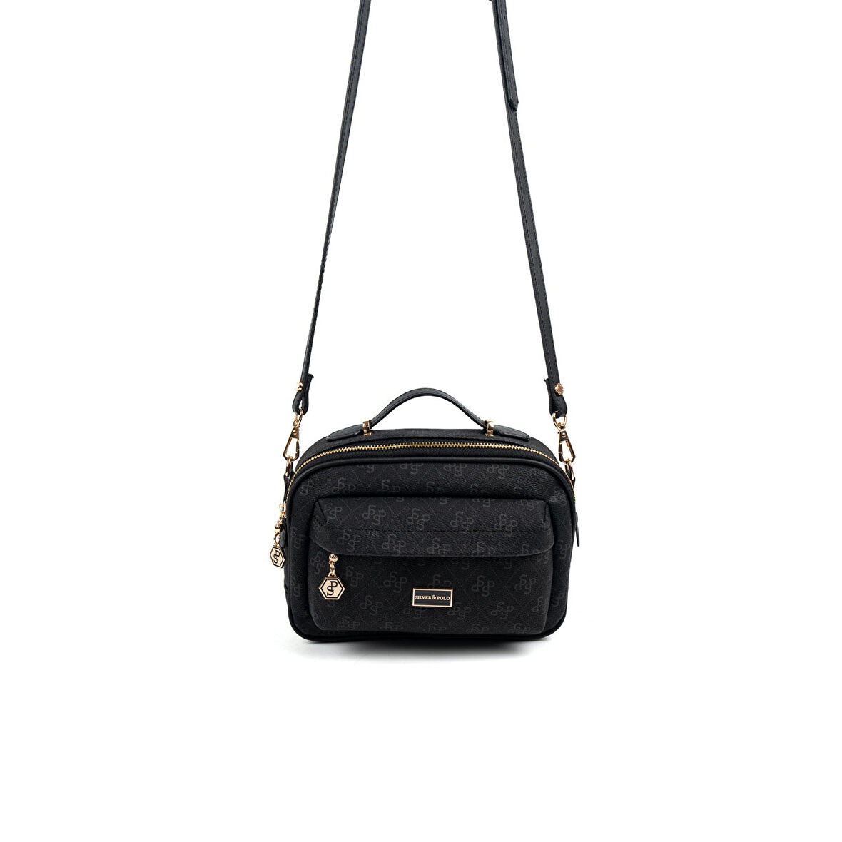 Silver Polo  Kadın Çapraz Çanta 1186-48305 SILVER POLO ÇAPRAZ Kadın ÇANTASI M178 SİYAH-MAT SİYAH