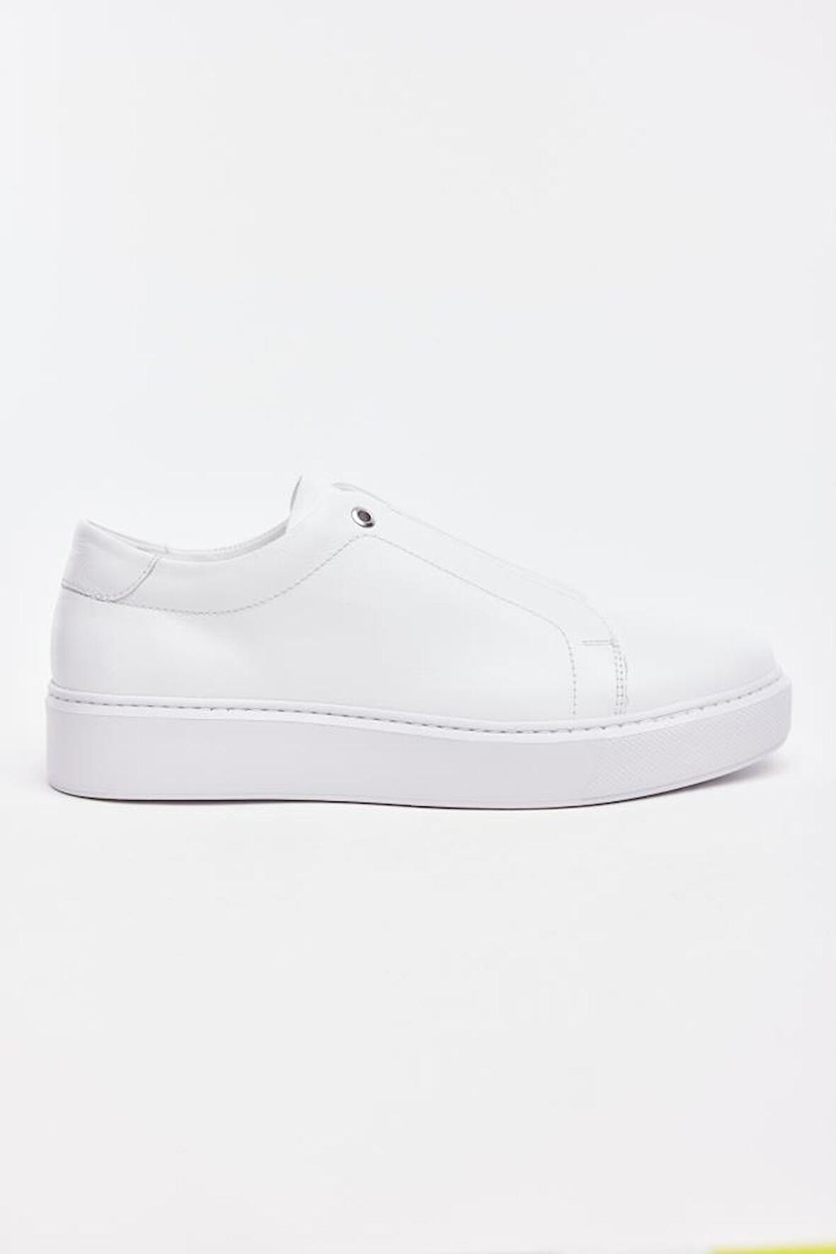 Hakiki Deri Lastikli Erkek Sneaker 
