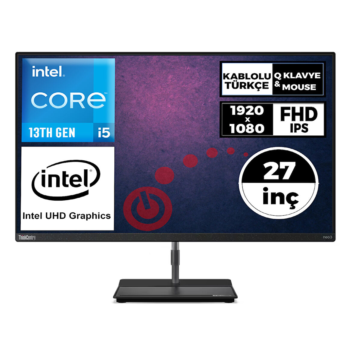 Lenovo ThinkCentre Neo 30A G4 i5-13420H 40GB 4TB SSD 27" FHD Windows 11 Pro AIO PC 12JVA01GTR 039