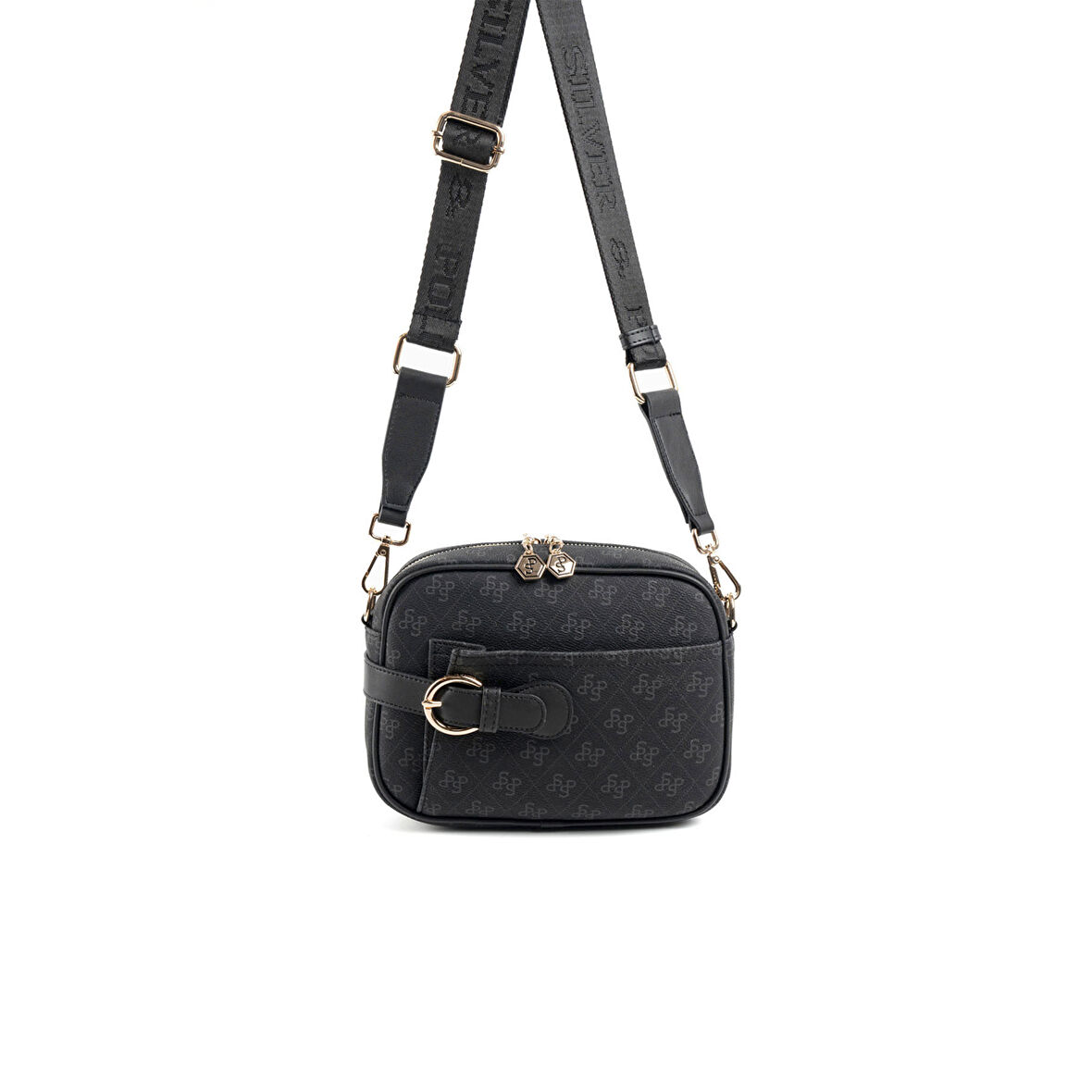 Silver Polo  Kadın Çapraz Çanta 1256-48368 SILVER POLO ÇAPRAZ Kadın ÇANTASI M178 SİYAH-MAT SİYAH