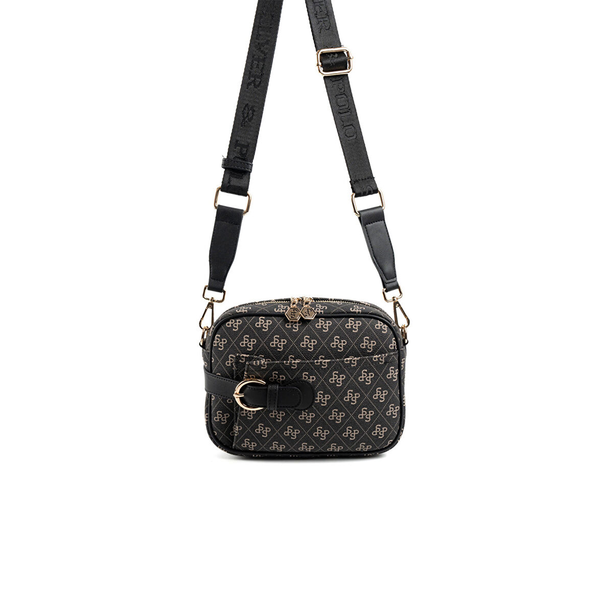 Silver Polo  Kadın Çapraz Çanta 1256-48369 SILVER POLO ÇAPRAZ Kadın ÇANTASI M178 FÜME-MAT SİYAH