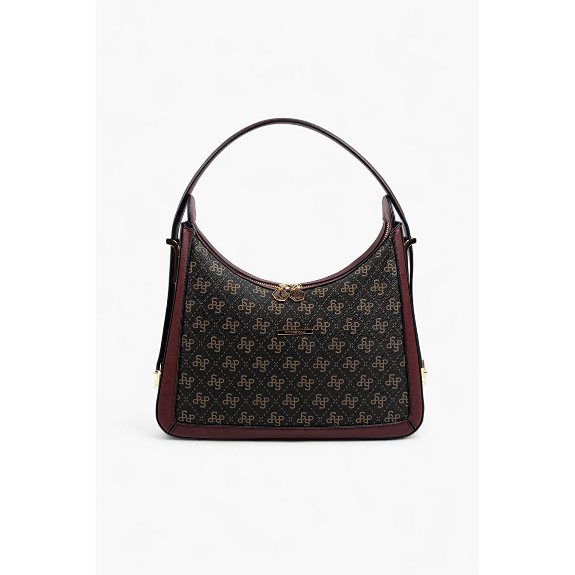 Silver Polo  Kadın Omuz Çantası 1187-48382 SILVER POLO Kadın ÇANTASI M178 KAHVE SARI-MAT BORDO