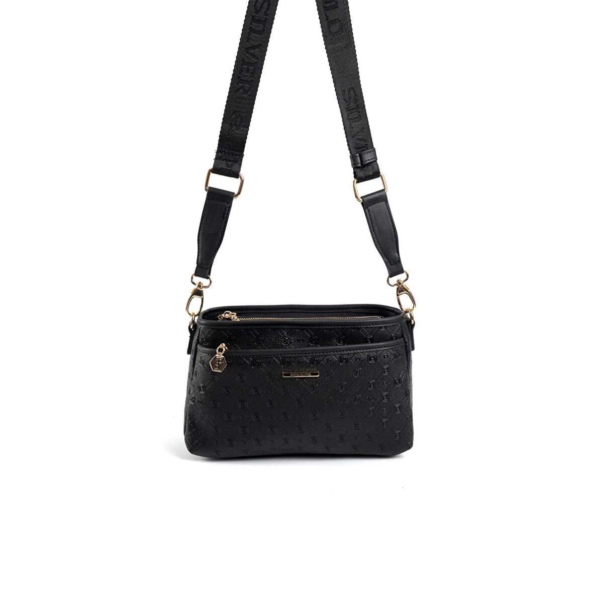 Silver Polo  Kadın Çapraz Çanta 1184-48398 SILVER POLO ÇAPRAZ Kadın ÇANTASI M86 SİYAH-MAT SİYAH