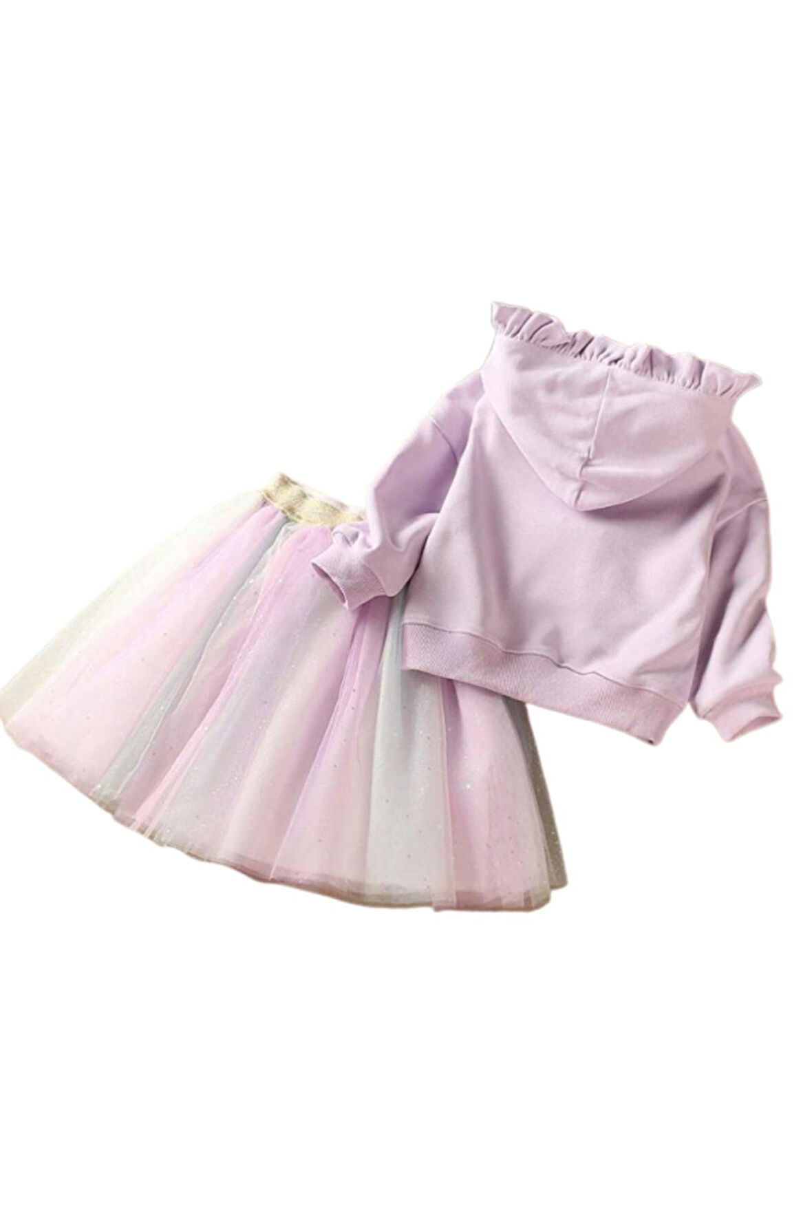 Unicorn Sweatshirt Ve Parlak Tul Tutu Etek Kombin