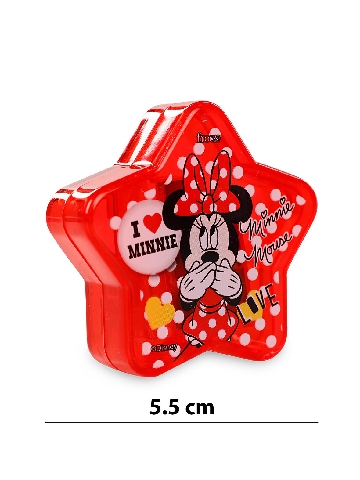 Minnie Mouse Hazneli Kalemtıraş Kırtasiye Kırmızı