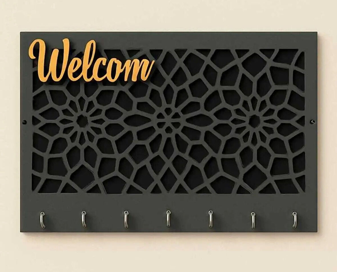 welcome şık anahtarlık mdf