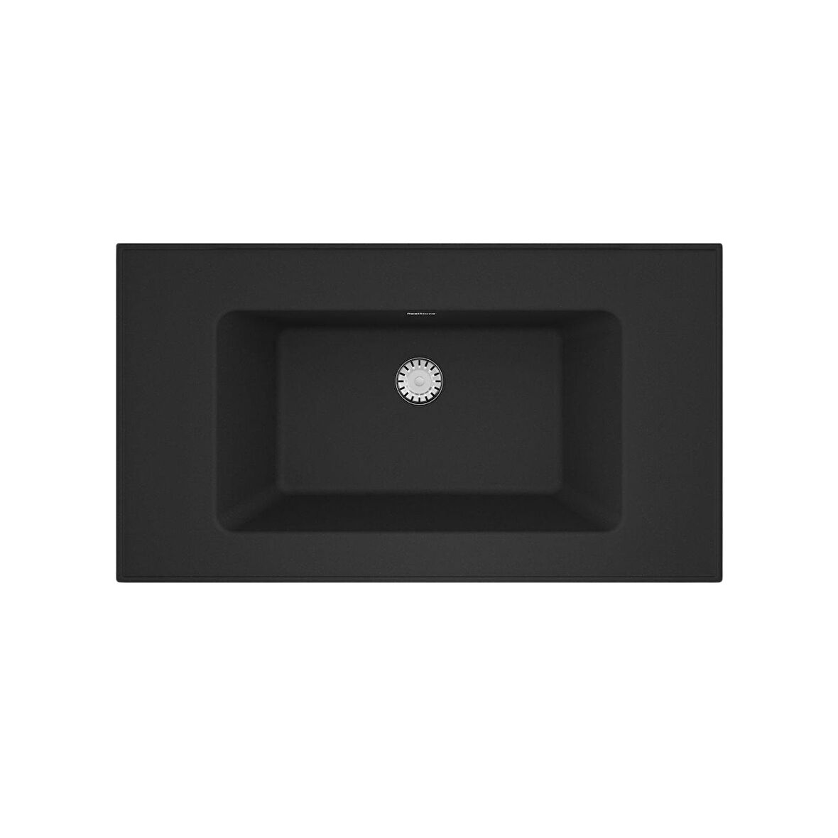 Real Stone ZENITH 80 Etajerli Siyah Granit Banyo Lavabosu 80x45