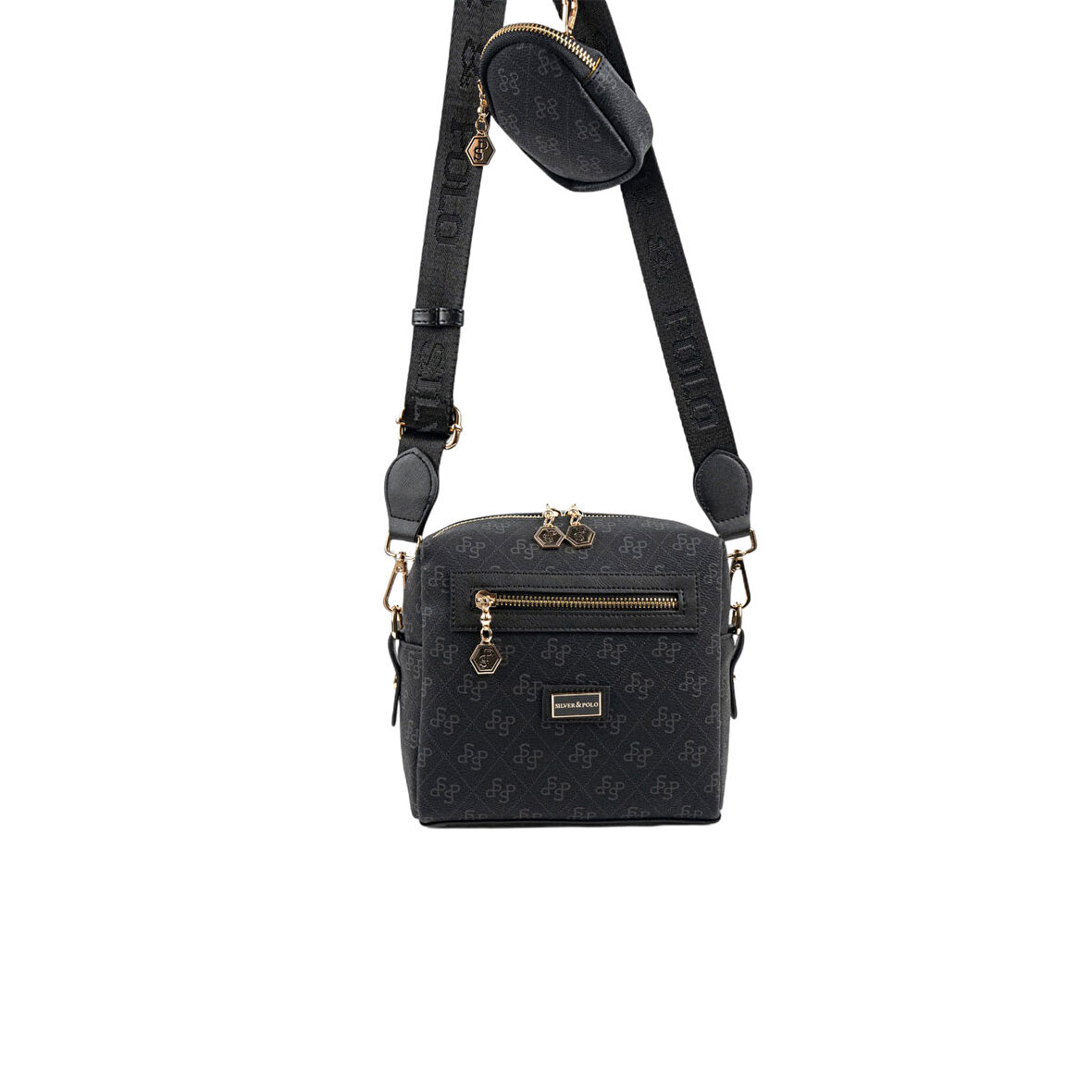 Silver Polo  Kadın Çapraz Çanta 1038-48491 SILVER POLO ÇAPRAZ Kadın ÇANTASI M178 SİYAH-MAT SİYAH