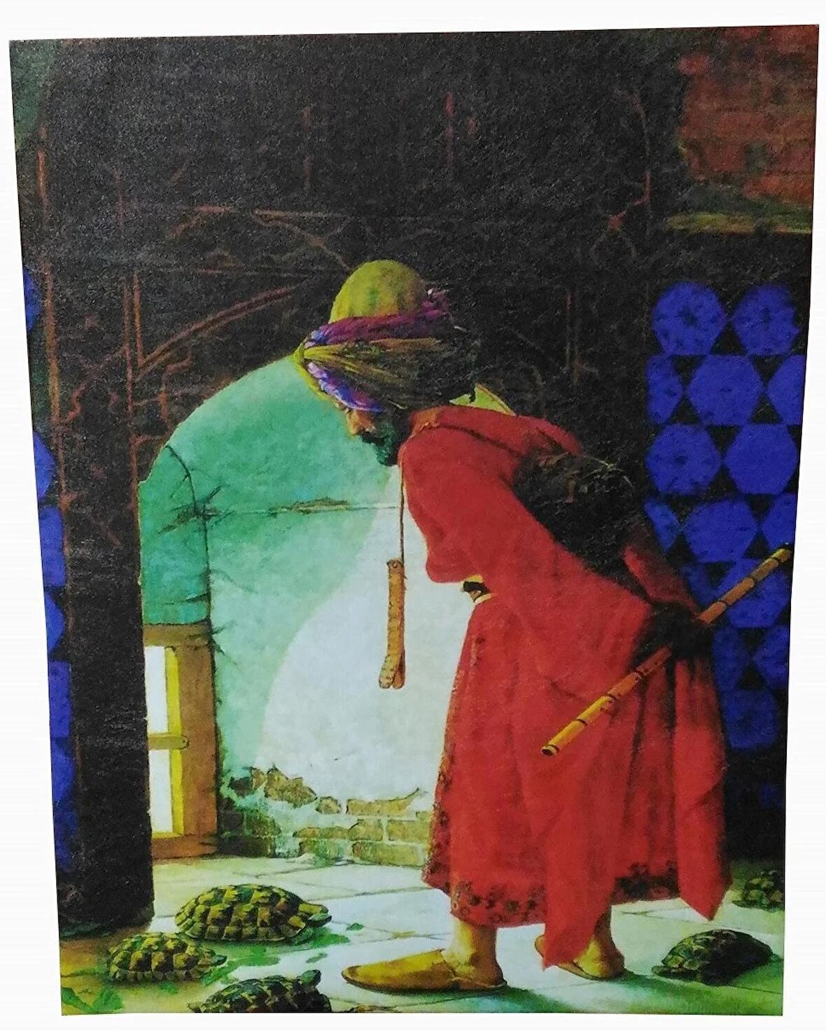 KEHİLA Osman Hamdi Bey Kaplumbağa Terbiyecisi Kanvas Tablo 50cm X 70cm