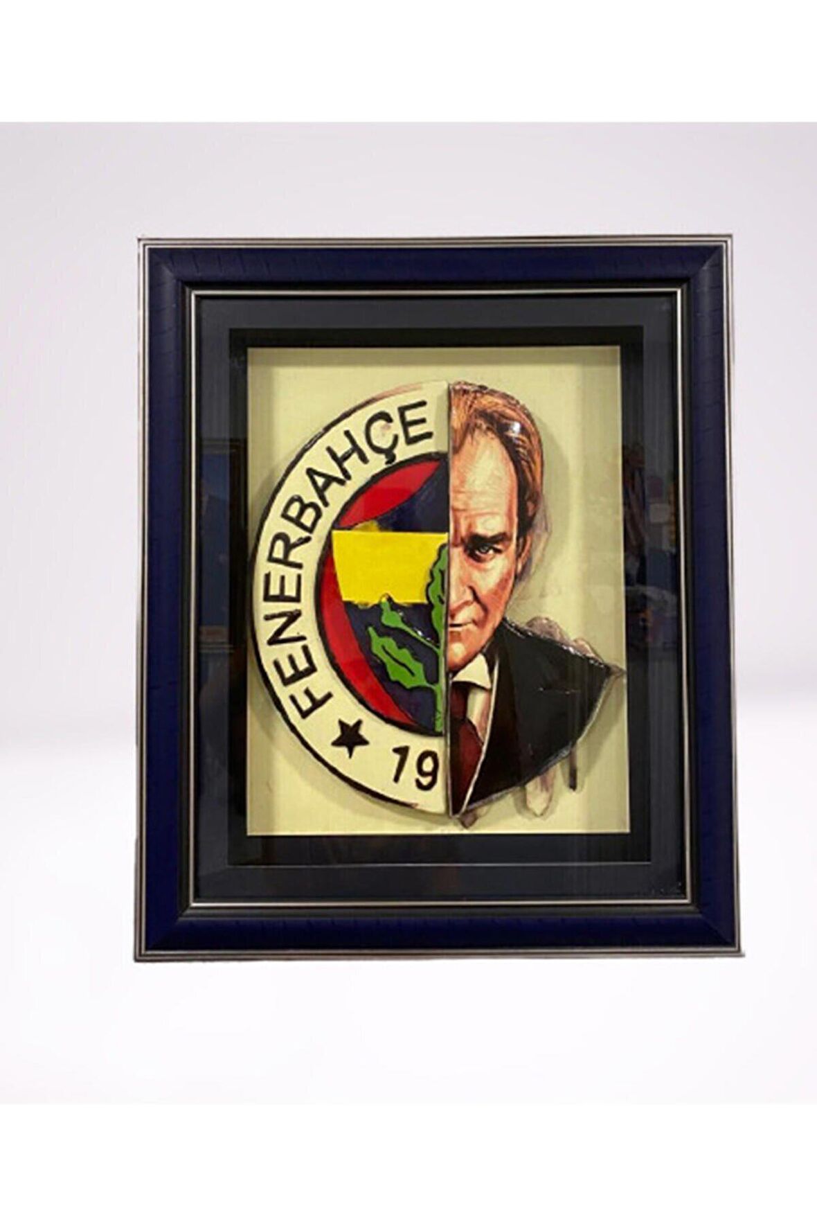 EL YAPIMI MUSTAFA KEMAL ATATÜRK&FENERBAHÇE 40X50 TABLO