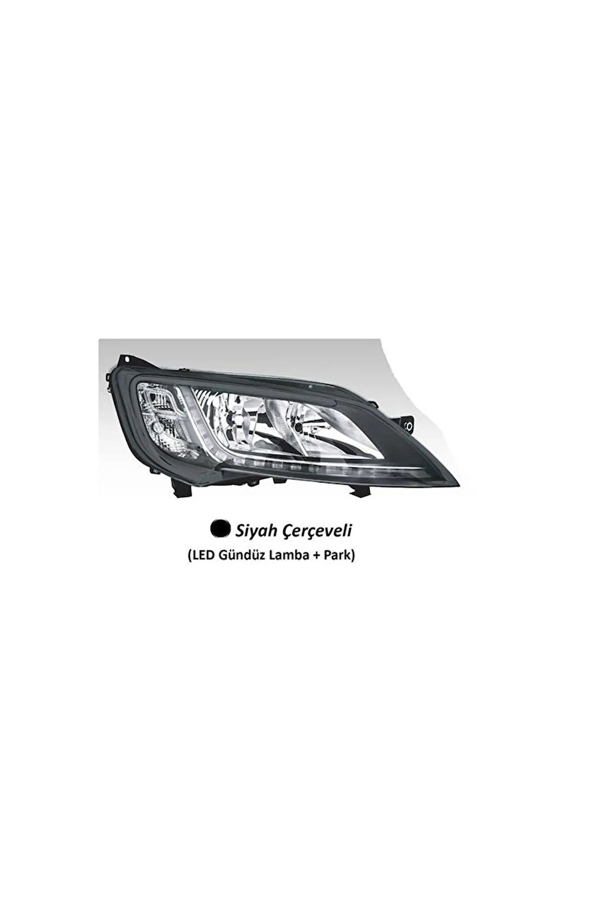 FAR SAG MOTORLU  FIAT DUCATO MAXI CITROEN  JUMPER PEUGEOT BOXER 14- SIYAH CERCEVELI