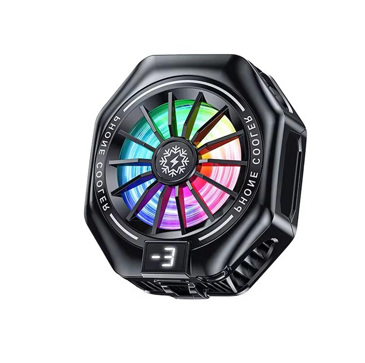 BL-01 Manyetik Cep Telefon Soğutma Fanı Radyatör Soğutucu Kablolu Işıklı Dereceli