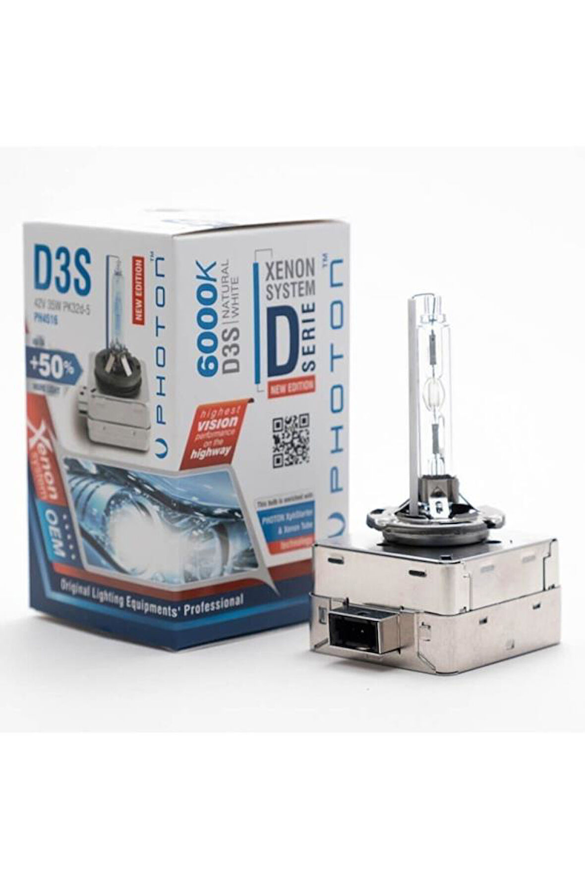 D3s 6000k +%50 Fazla Işık Xenon Ampul