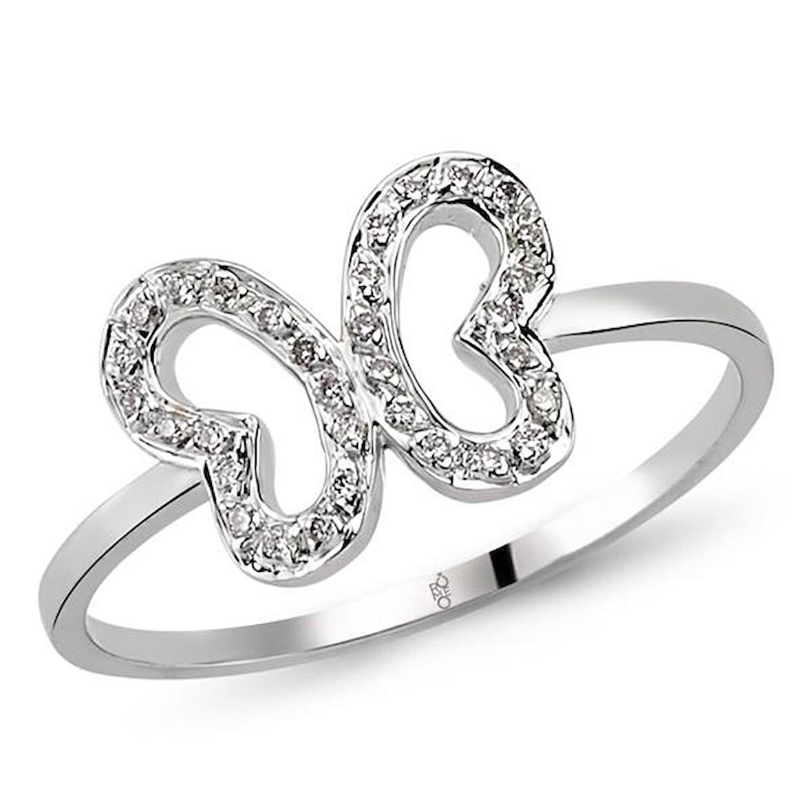 18 Ayar Altın Pırlanta Kelebek Yüzük 48569