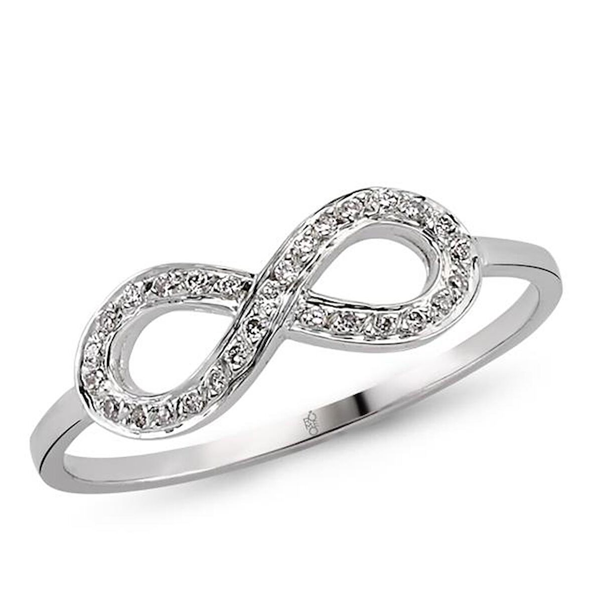 18 Ayar Altın Pırlanta Sonsuzluk Yüzük 48574