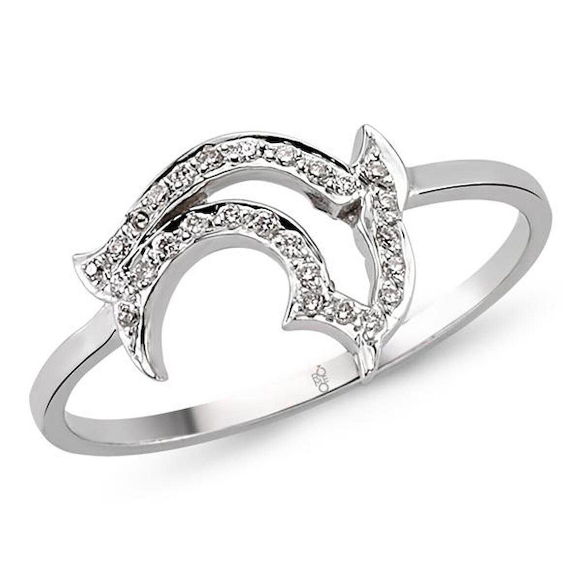 18 Ayar Altın Pırlanta Yunus Yüzük 48581