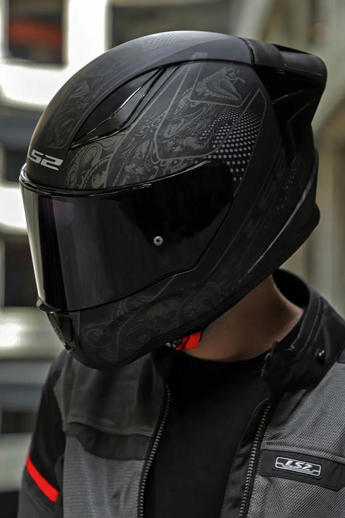 LS2 Rapid 2 Race Crypt Mat Siyah Kask