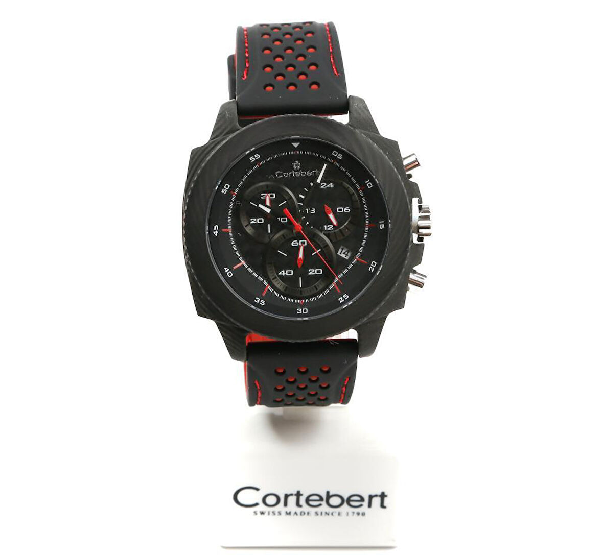 İsviçre Cortebert Karbon Kasa Erkek Kol Saati